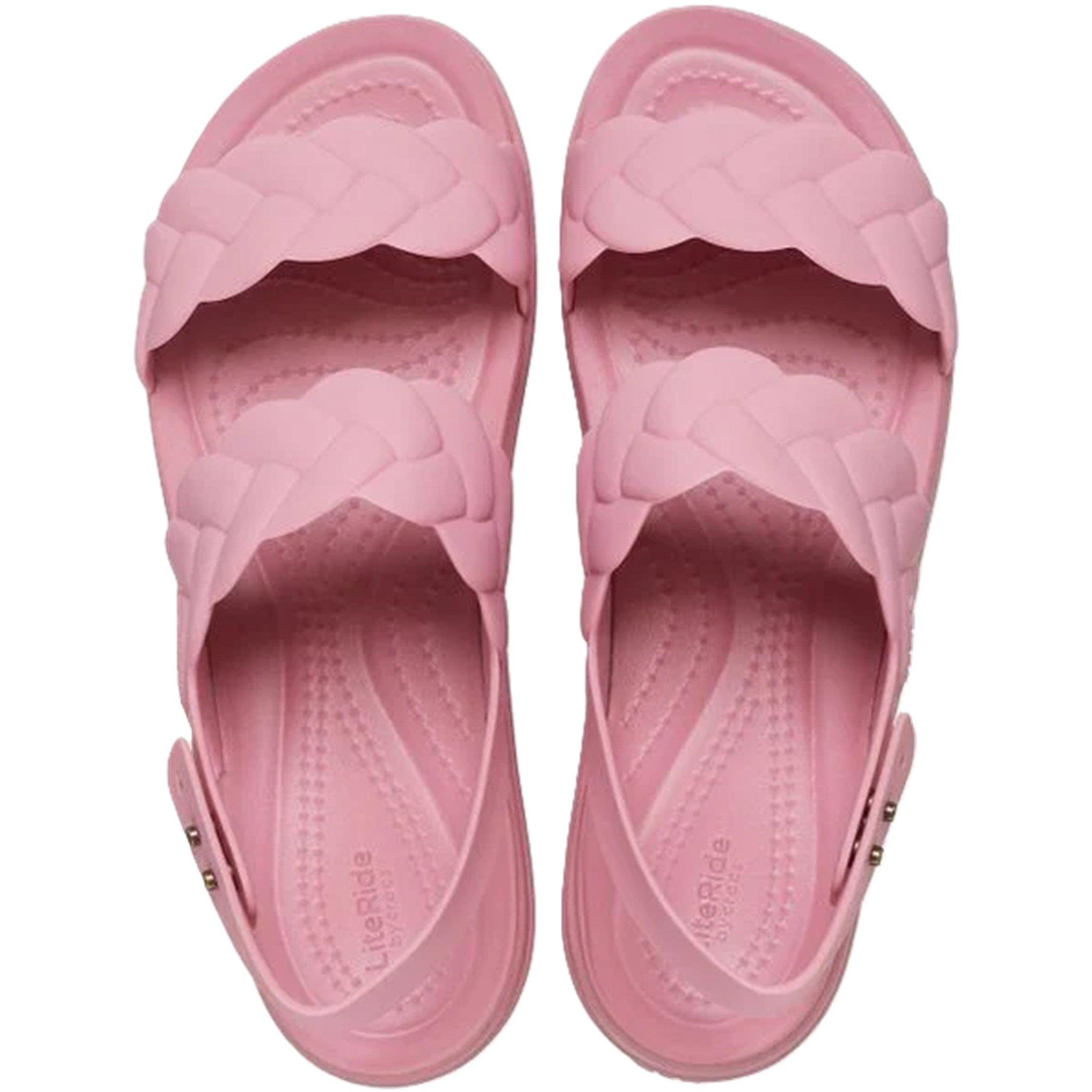 Rosette - Crocs - Women's Brooklyn Woven Upper Flat Sandals - 4
