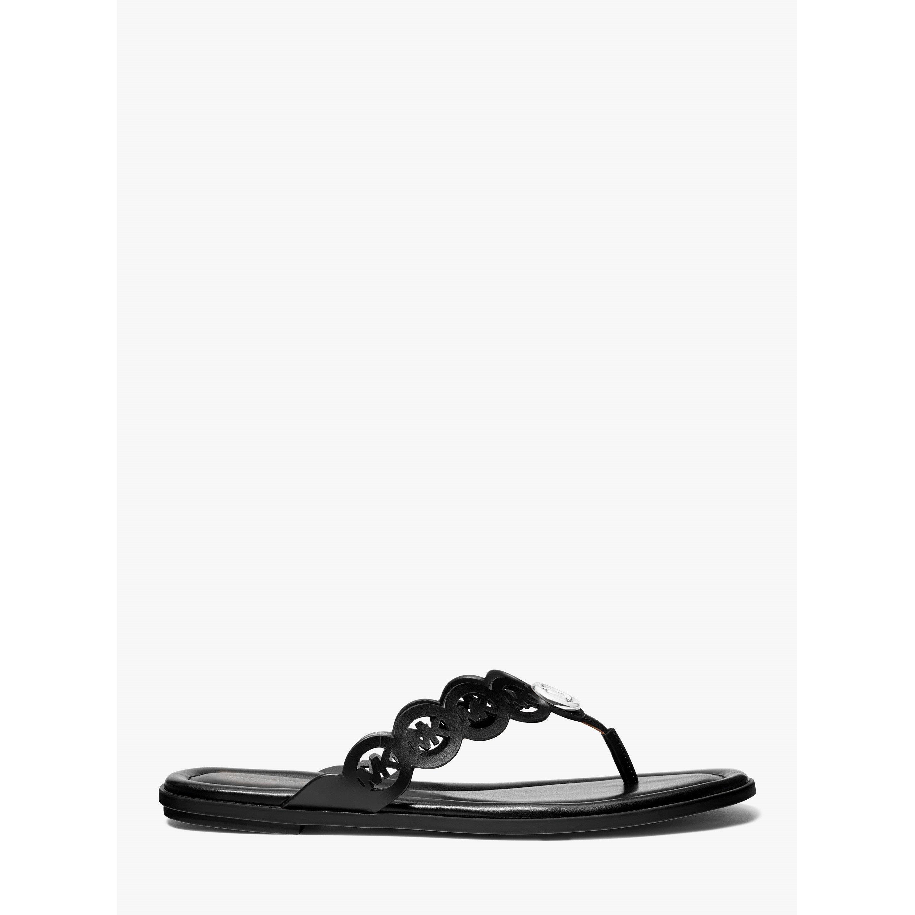 Black - MICHAEL Michael Kors - Women's Janie Thong Flip Flops - 2