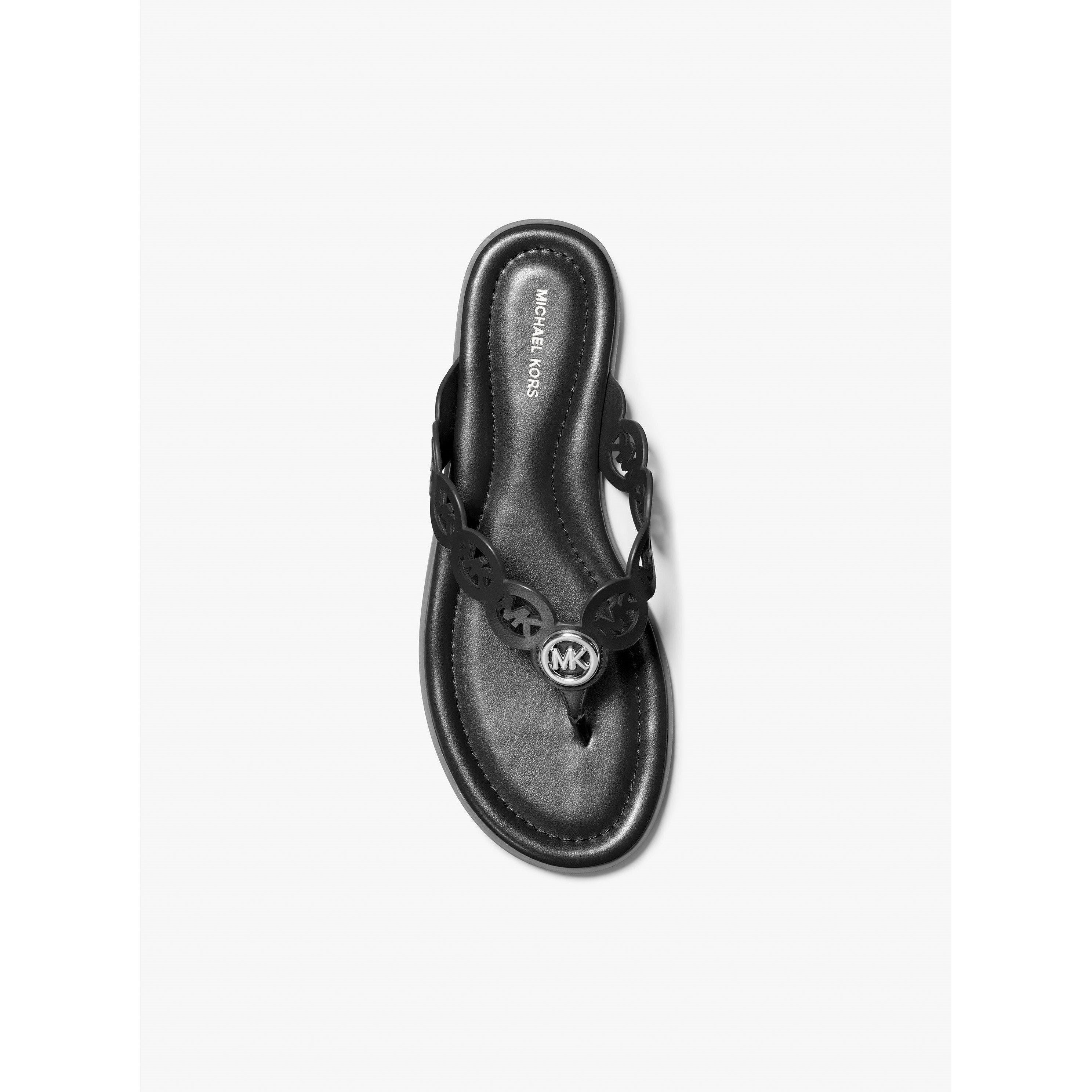 Black - MICHAEL Michael Kors - Women's Janie Thong Flip Flops - 3