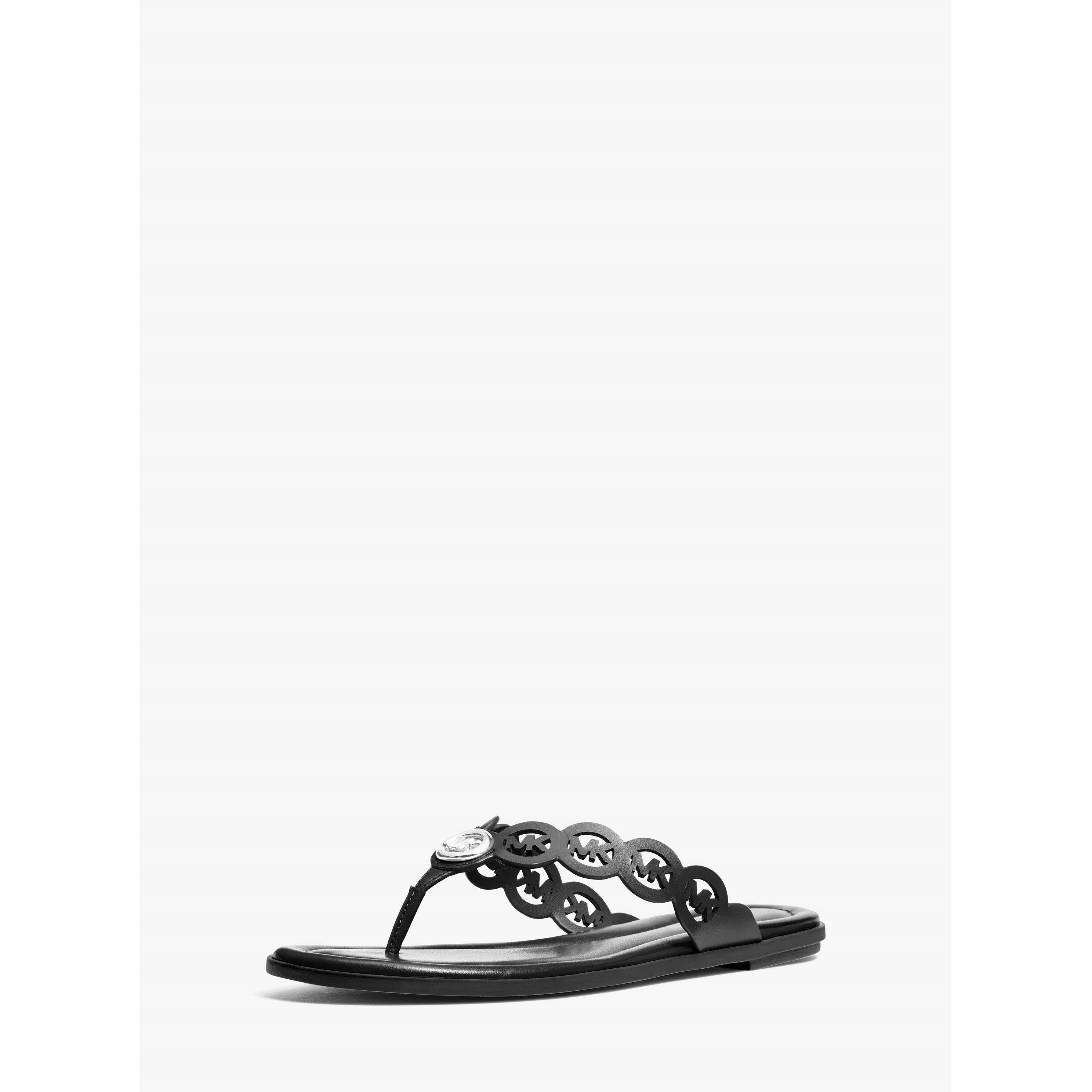 Black - MICHAEL Michael Kors - Women's Janie Thong Flip Flops - 4