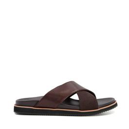 Dune London buckle-detail crossover-strap sandals White