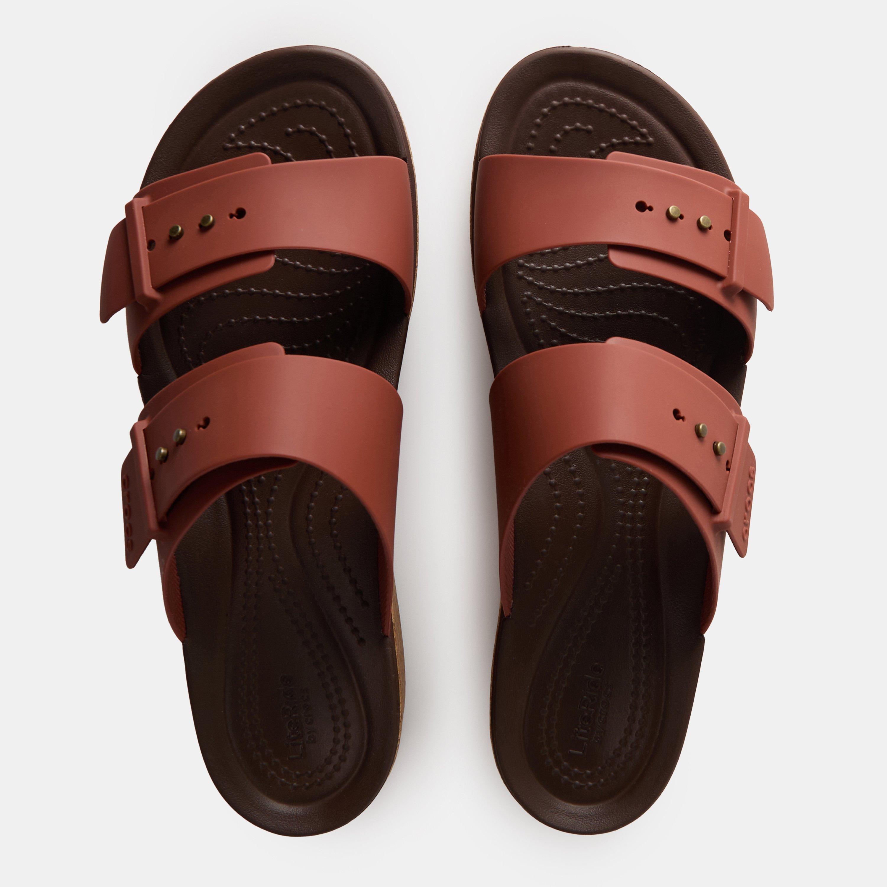 Rust - Crocs - Women's Brklyn Cork Flat Sandals - 5