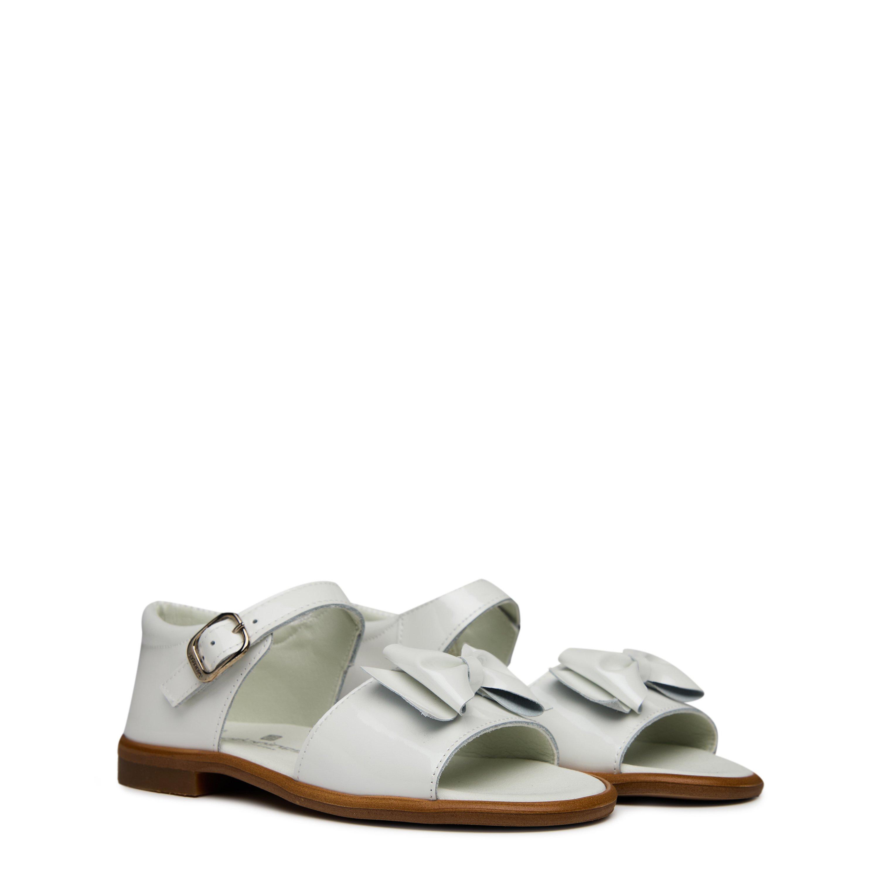 Beige - Andanines - Kids' Bow Flat Sandals - 3