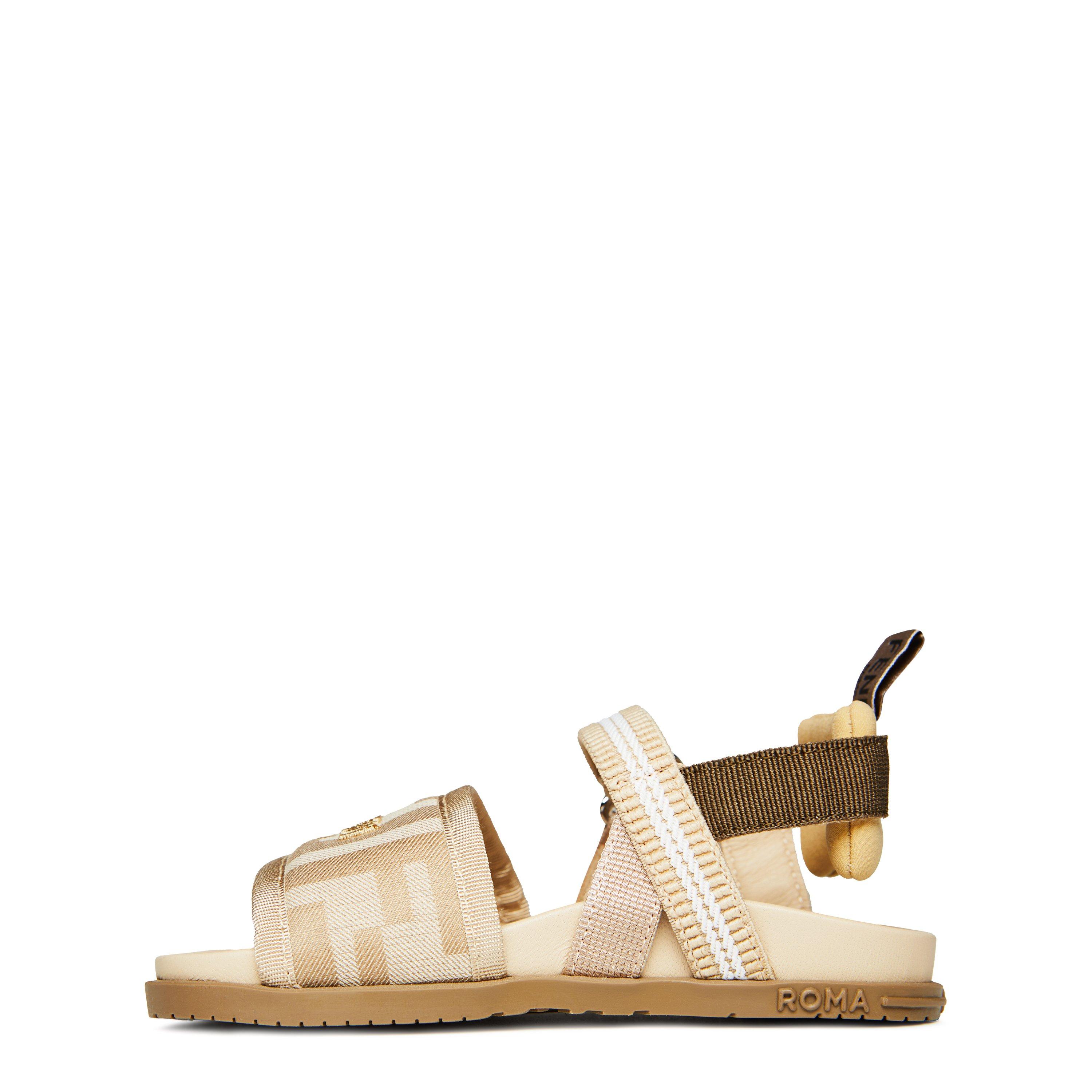 Beige F1NKB - Fendi - Ff Fabric Sandals Juniors - 2