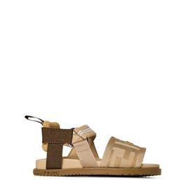 Fendi Kids' Logo Flat Sandals
