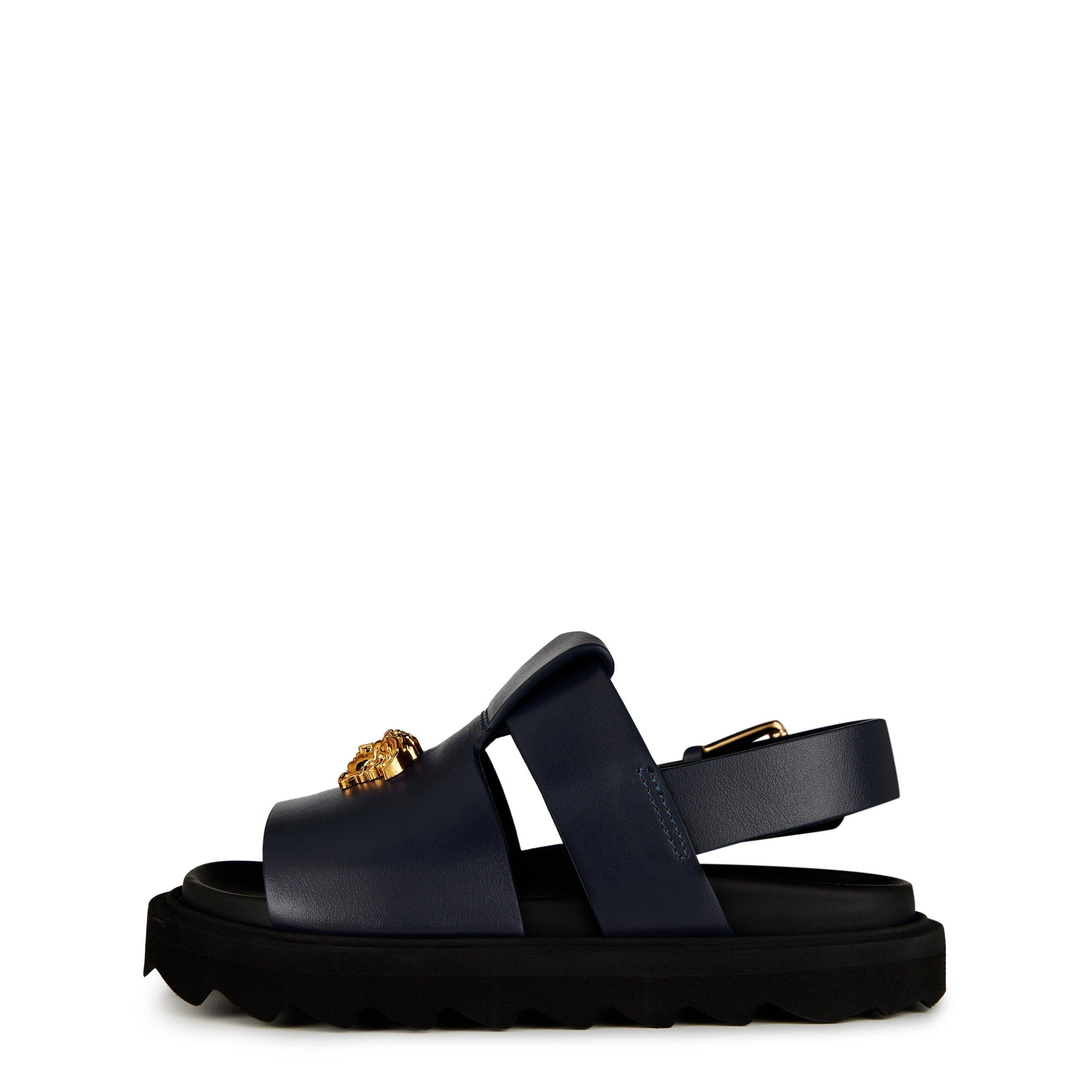 Navy/Gld 1U83V - Versace - Kids' La Medusa Flat Sandals - 2