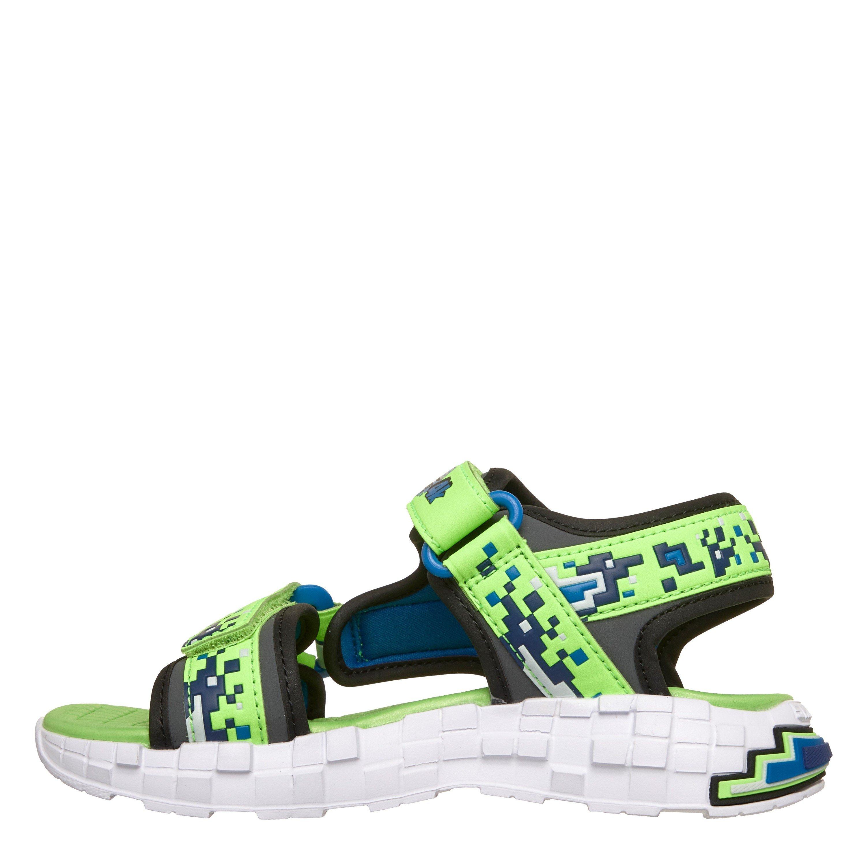 Lime/Blue - Skechers - Mega-Splash 4k Sports Sandals Boys - 2