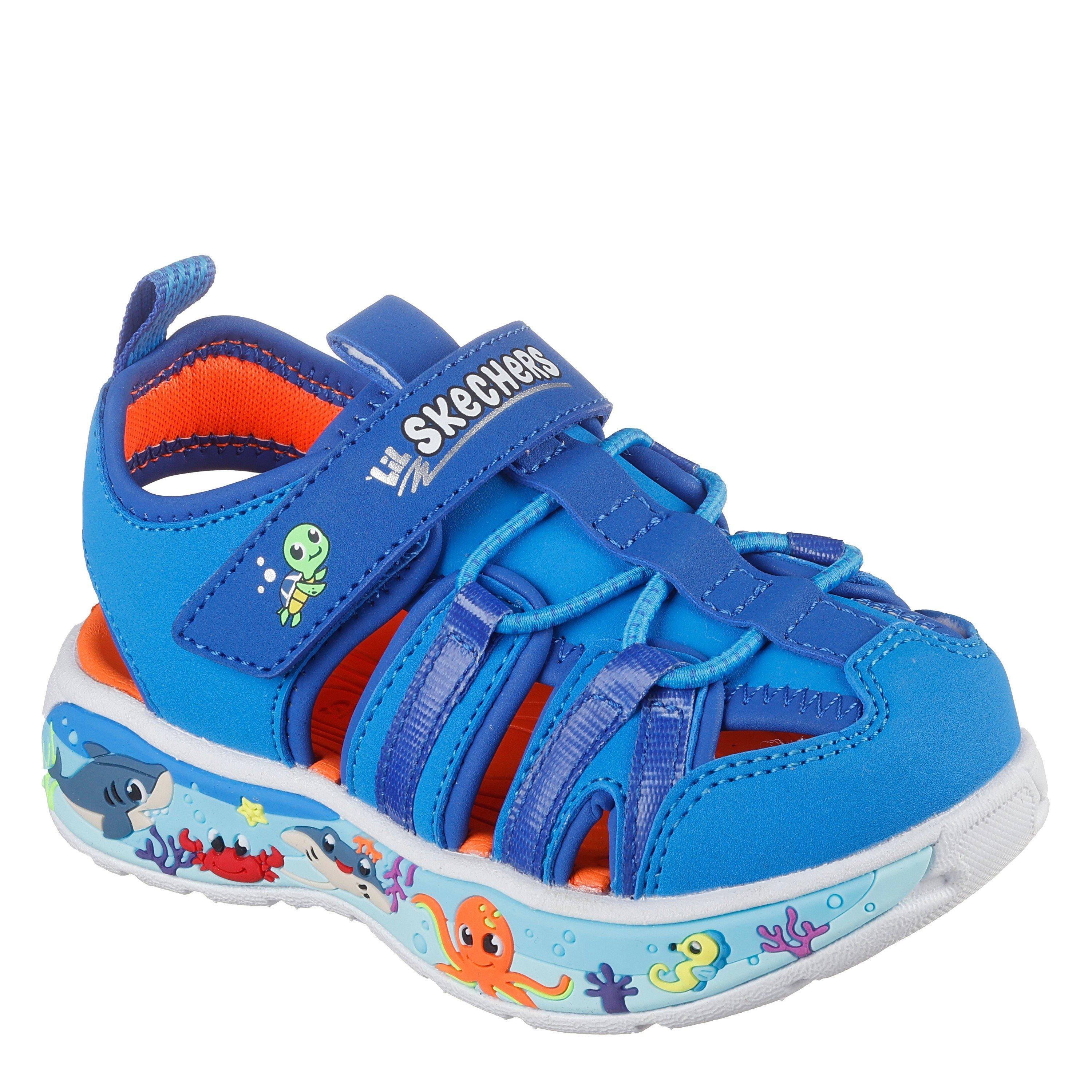 Blau - Skechers - Fisherman Sandal W Thematic Midsole Sports Sandals Boys - 3