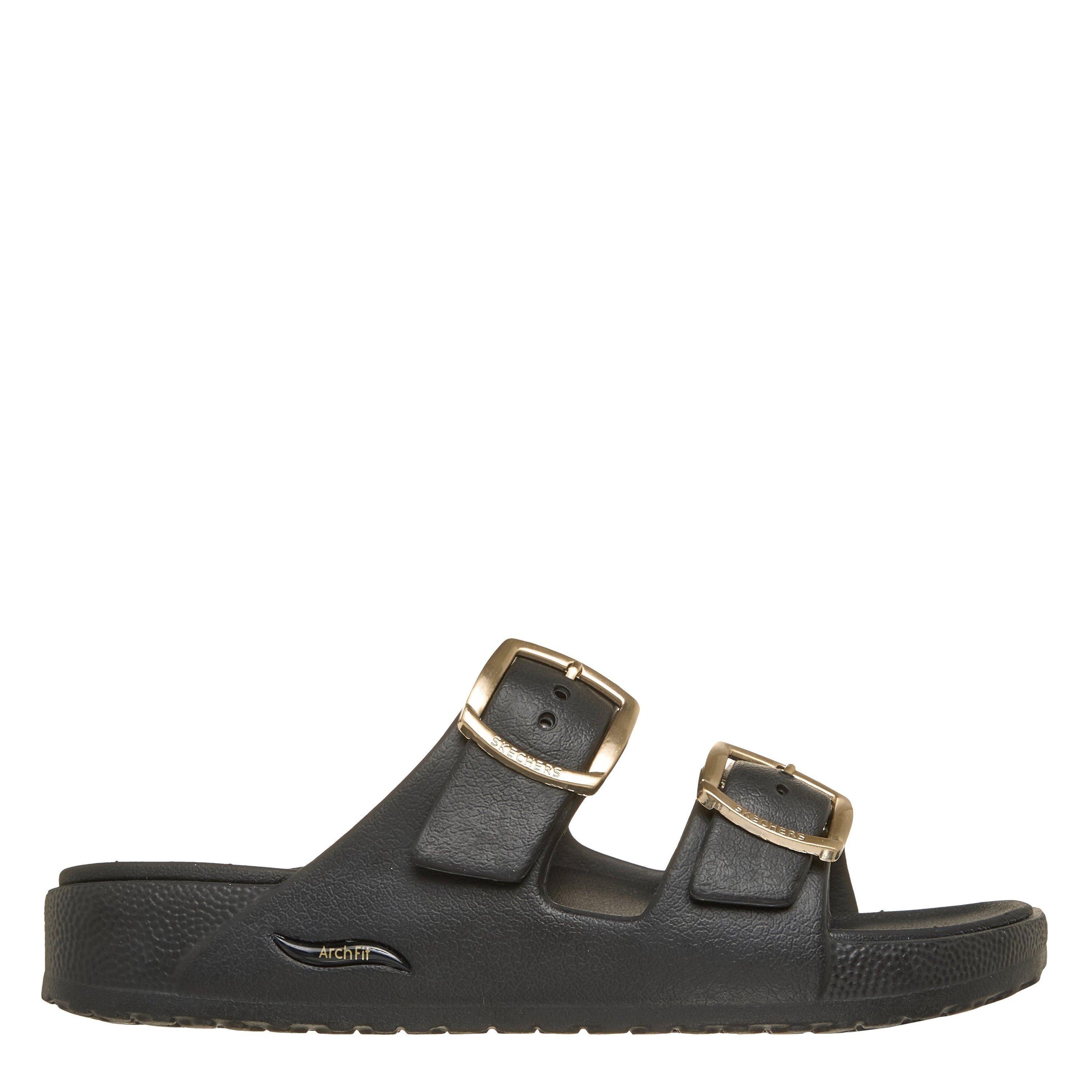 Crna - Skechers - Womens Flat Sandals - 1