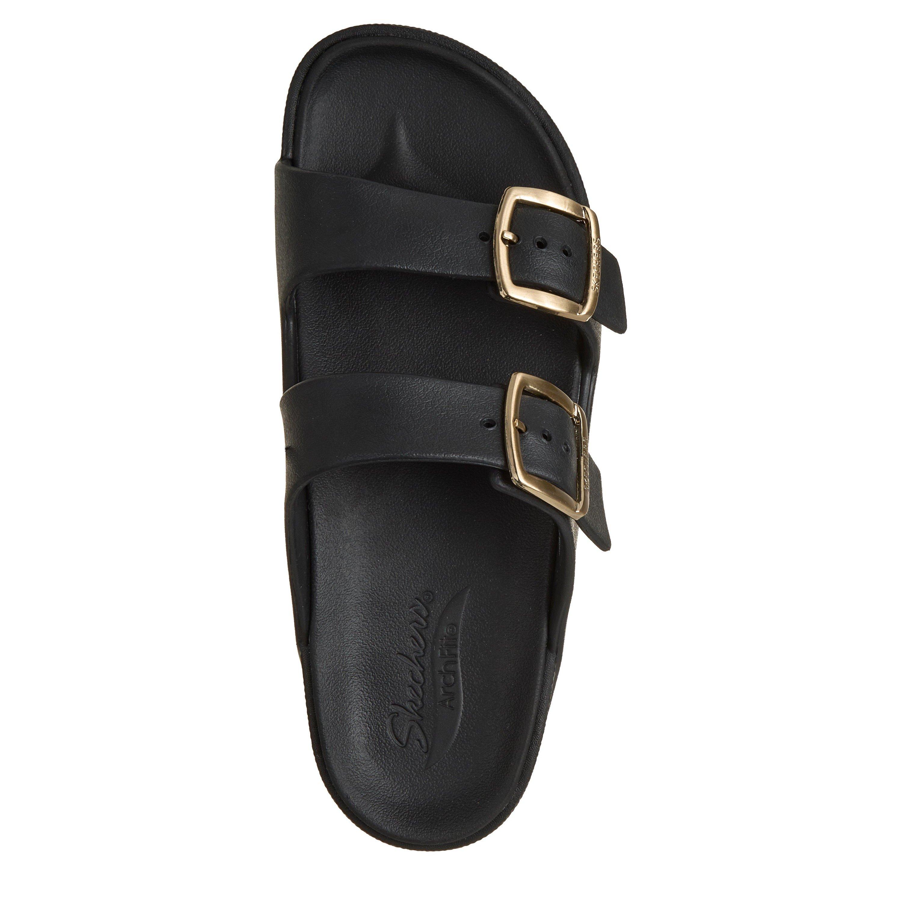 Crna - Skechers - Womens Flat Sandals - 4