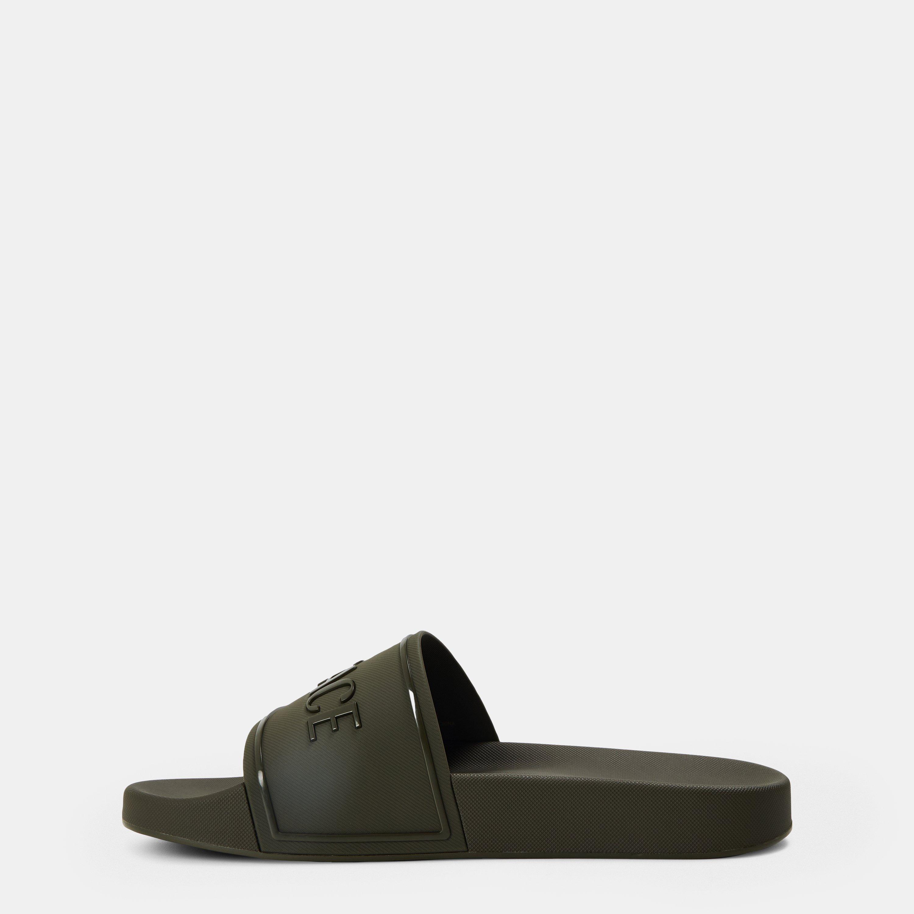 Khaki - Versace - Men's Emboss Pool Sliders - 2