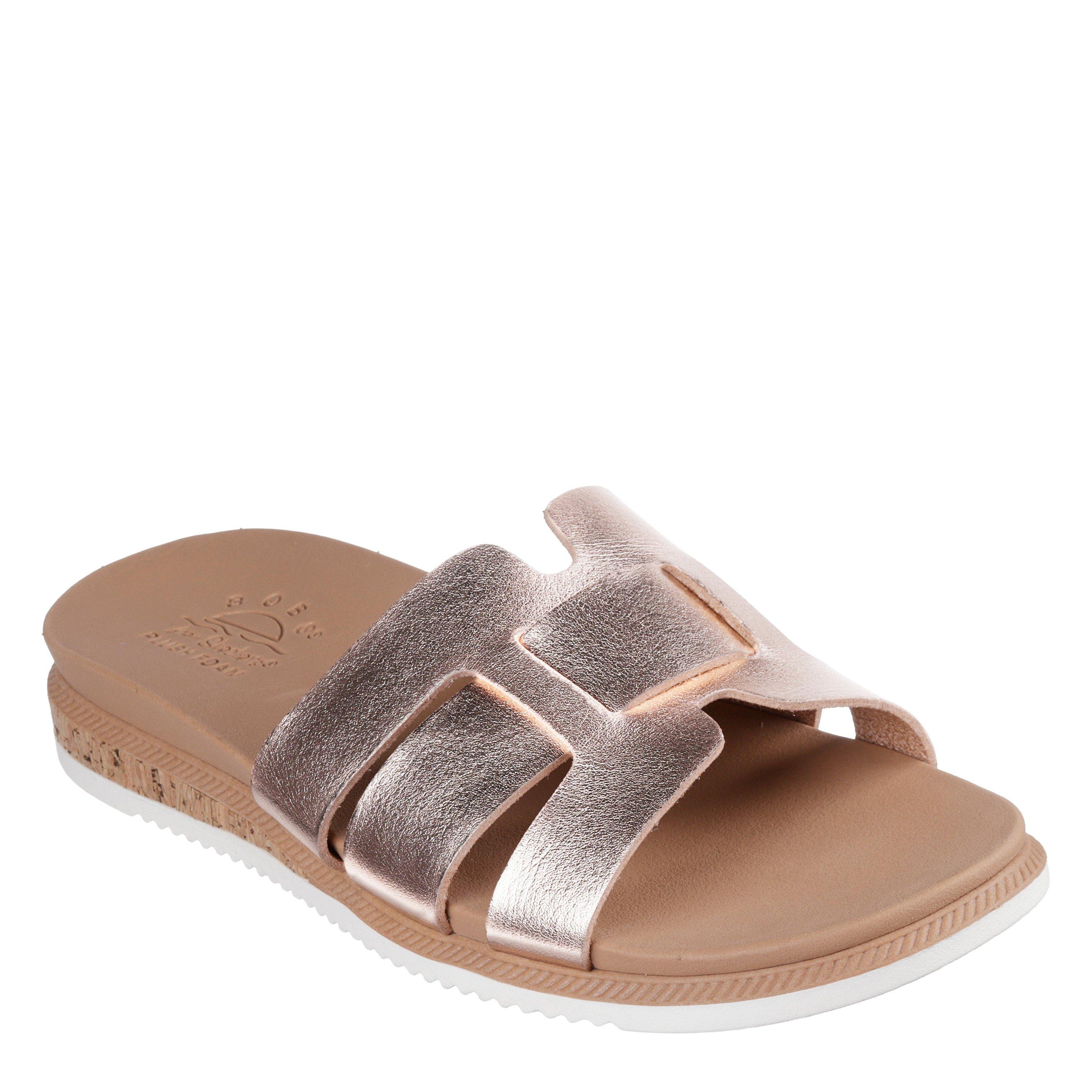 Rose Gold - Skechers - Desert Kiss Low Flat Sandals Womens - 1