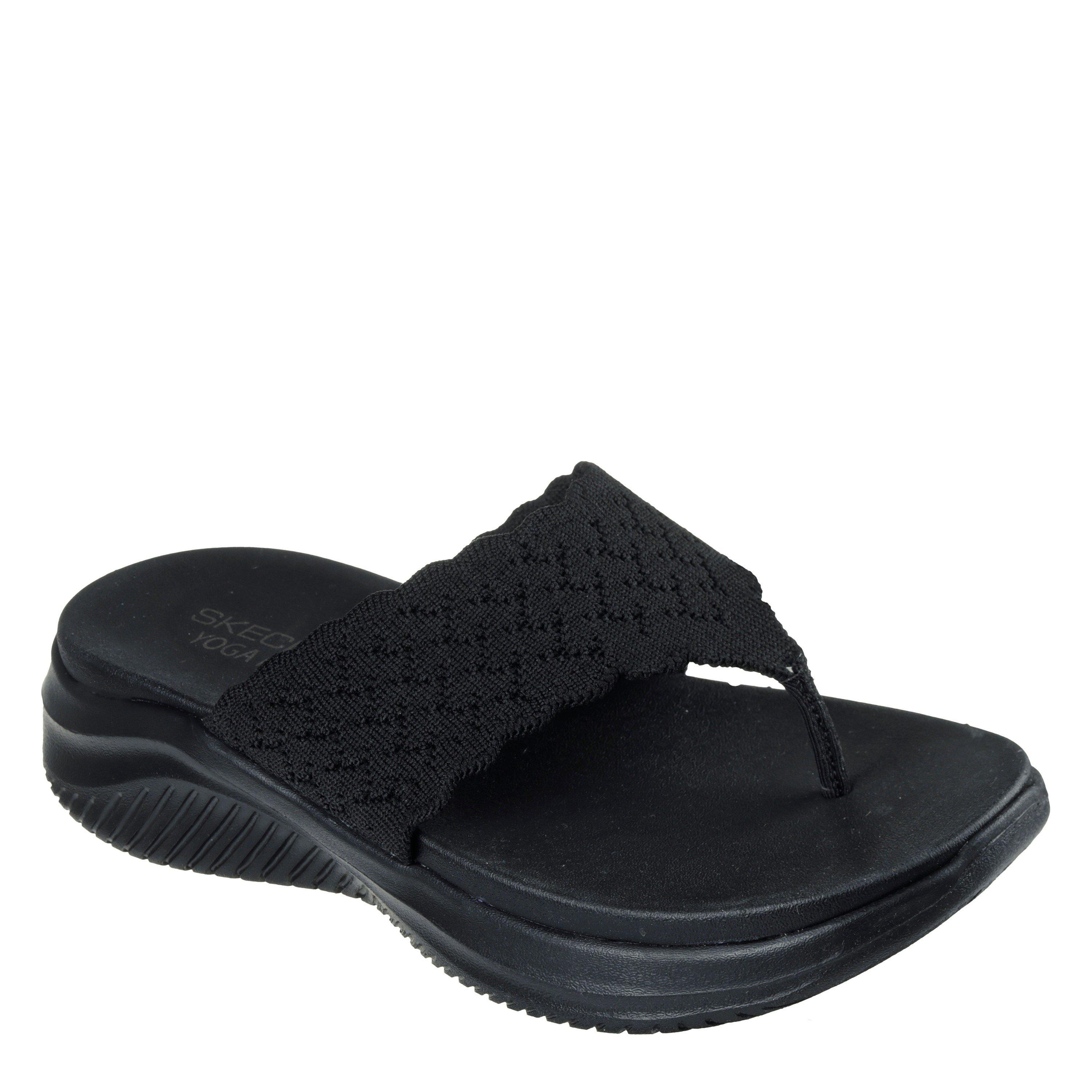 Black - Skechers - Women's Flat Sandal - 1