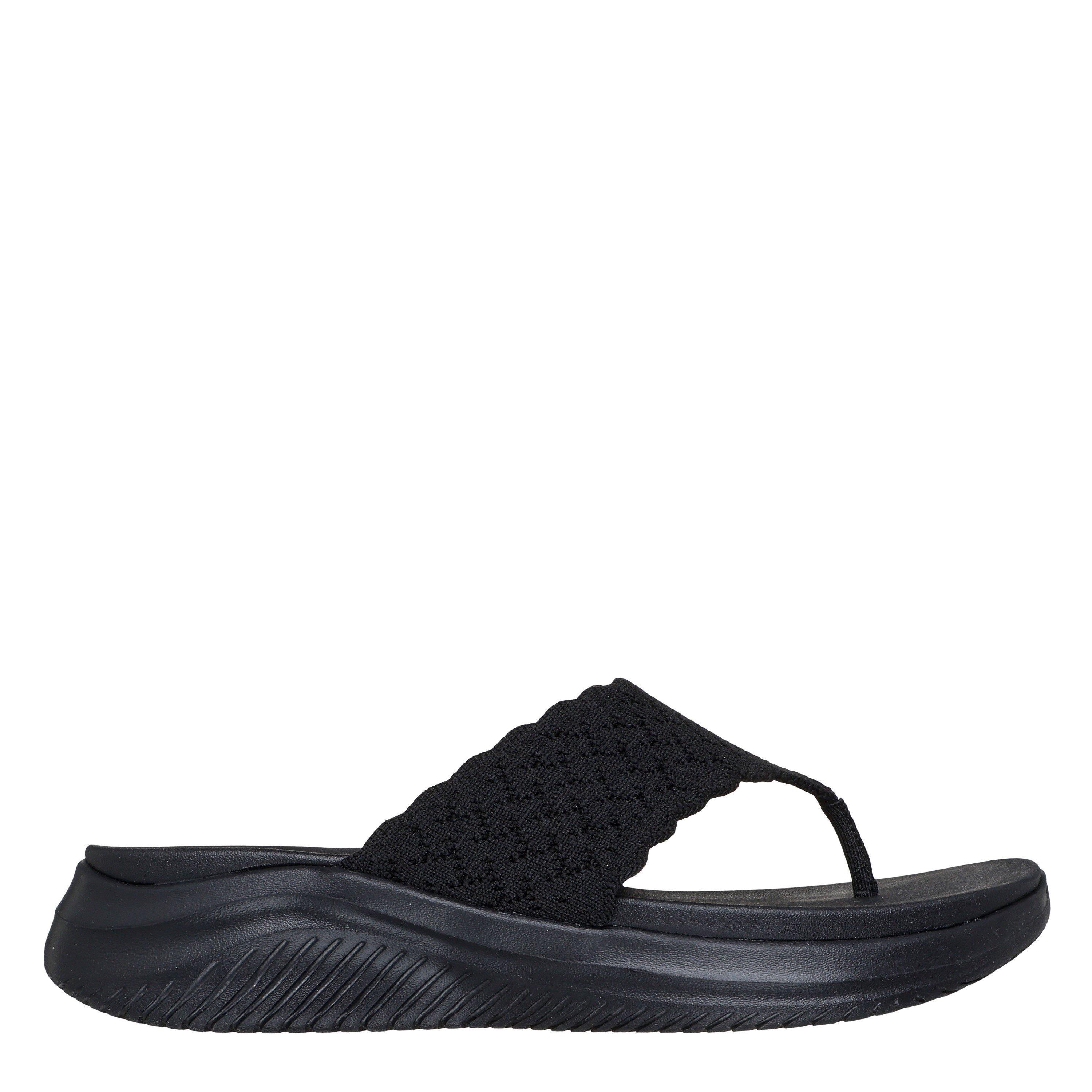 Black - Skechers - Women's Flat Sandal - 3