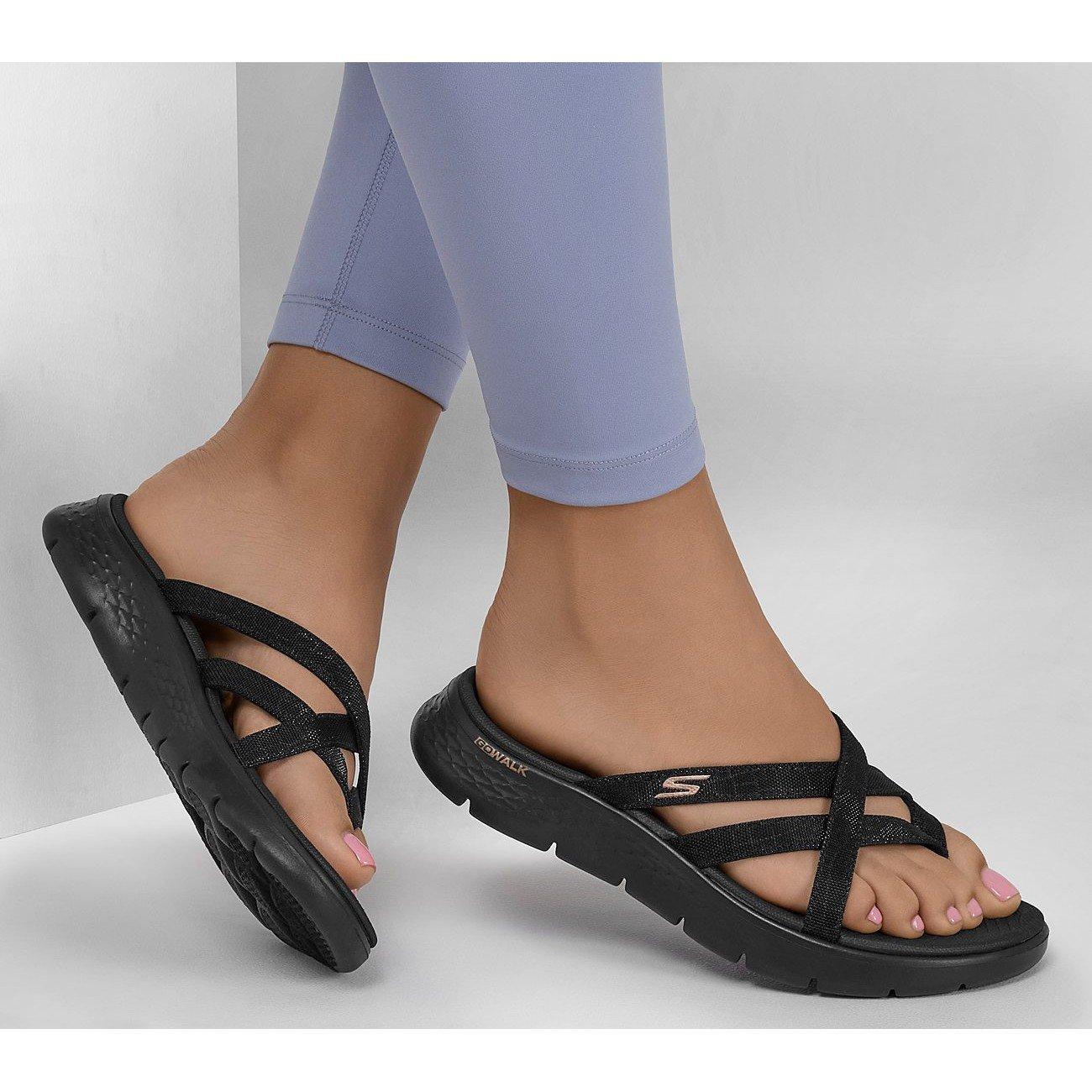 Black - Skechers - Women's Flat Sandals - 3