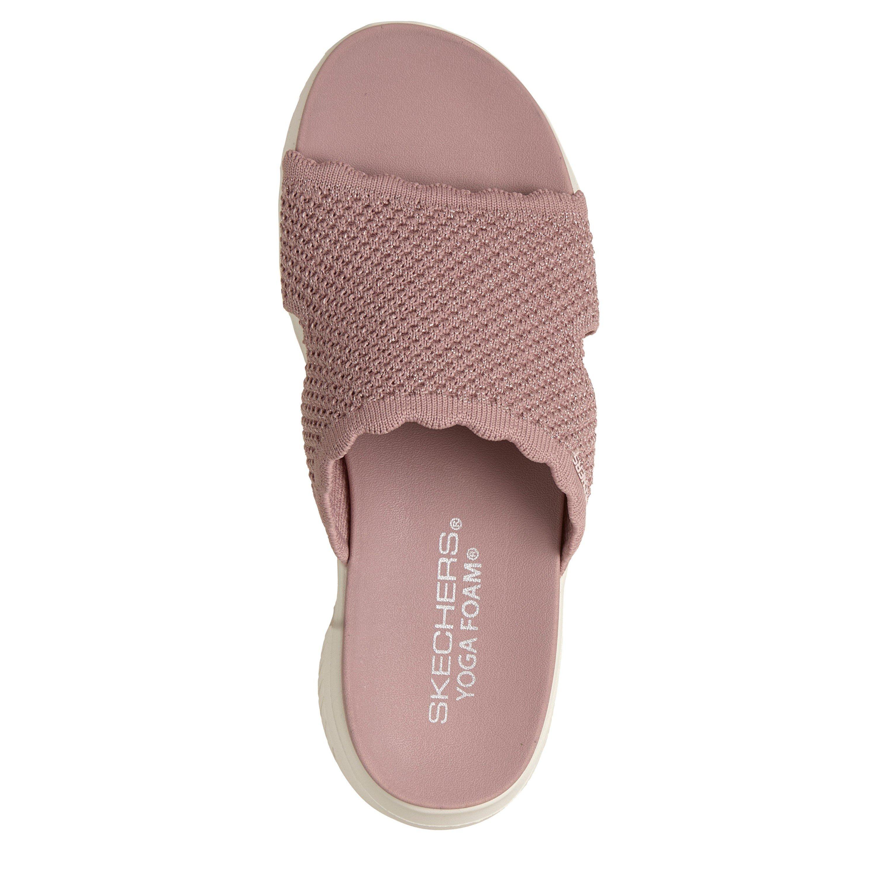 Mauve Knit - Skechers - Women's Flat Sandals - 4