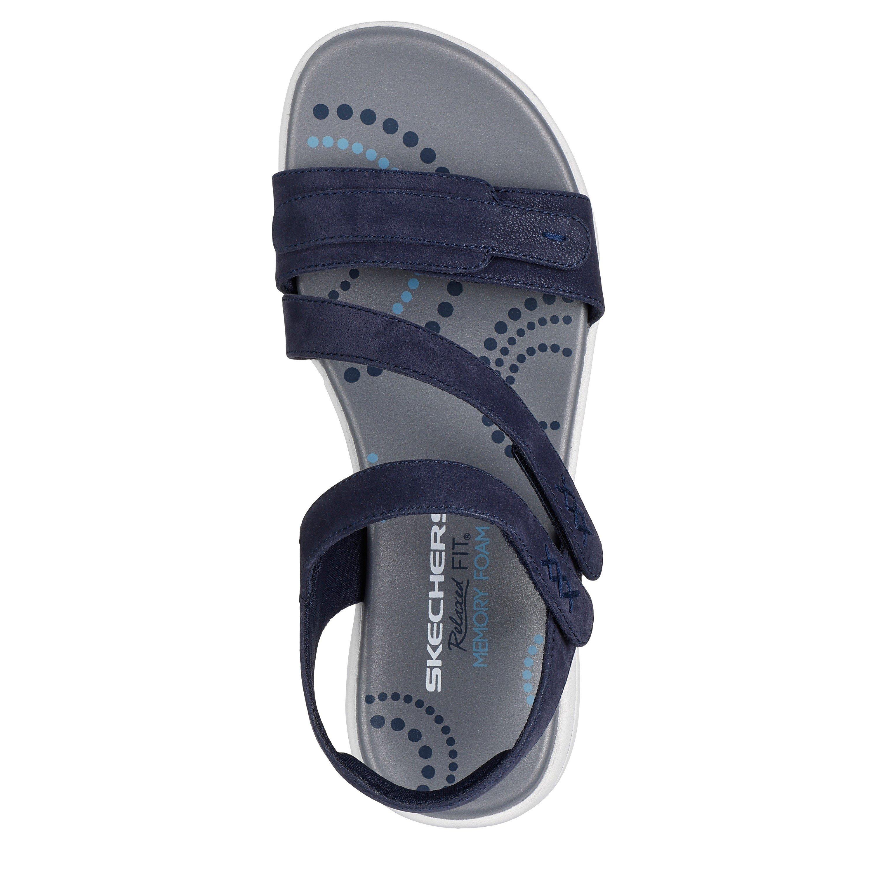 Navy - Skechers - Bayshore Flat Sandals Womens - 5