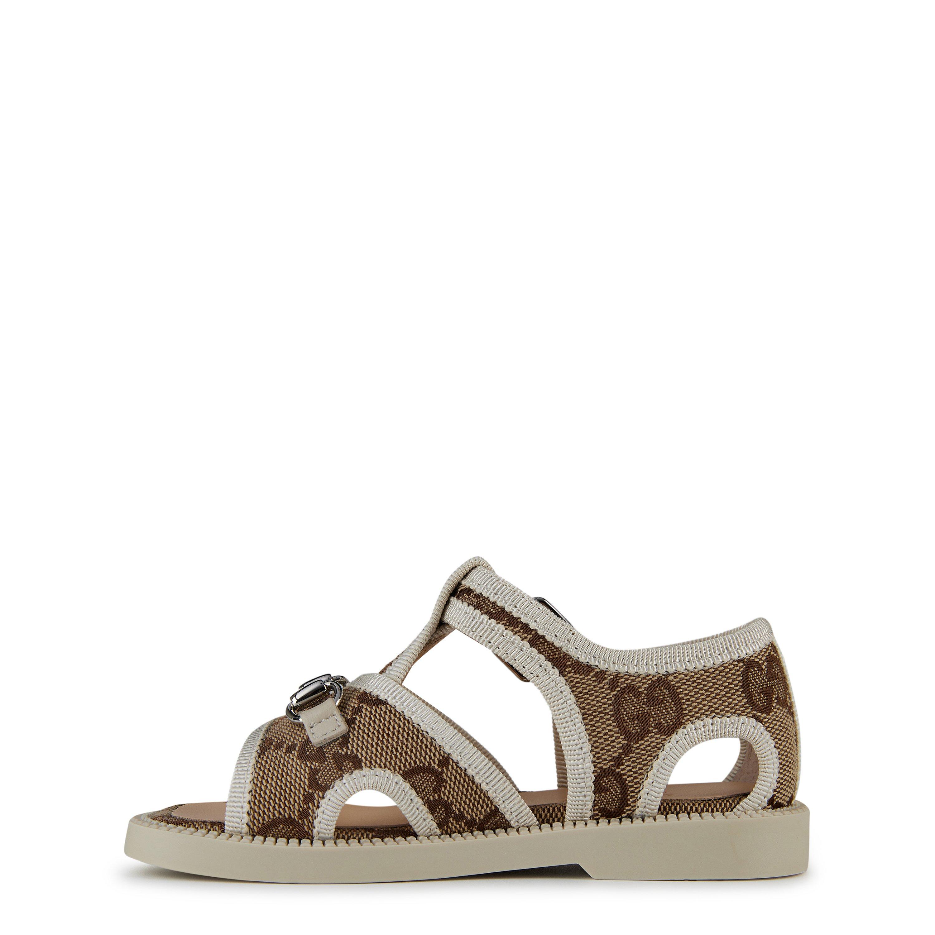 Brown 1942 - Gucci - Horsebit Canvas Sandals Infants - 2