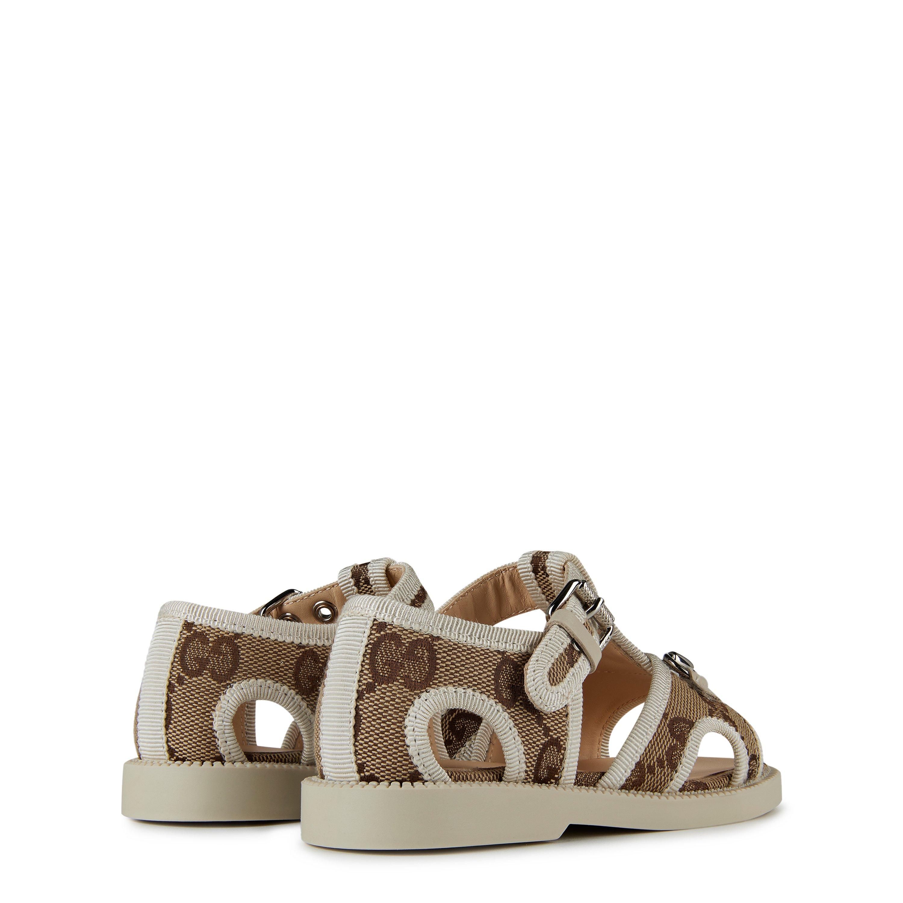 Brown 1942 - Gucci - Horsebit Canvas Sandals Infants - 4