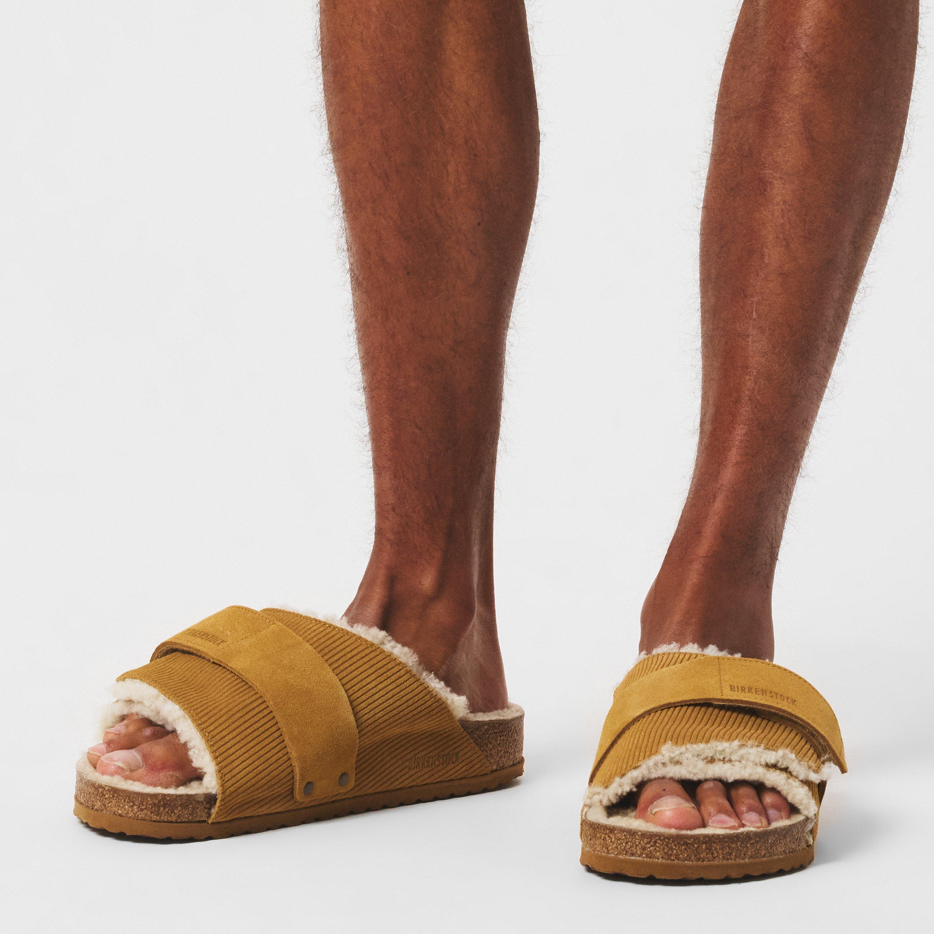 Cork Brown - Birkenstock - Men's Kyoto Corduroy Flat Sandals - 3