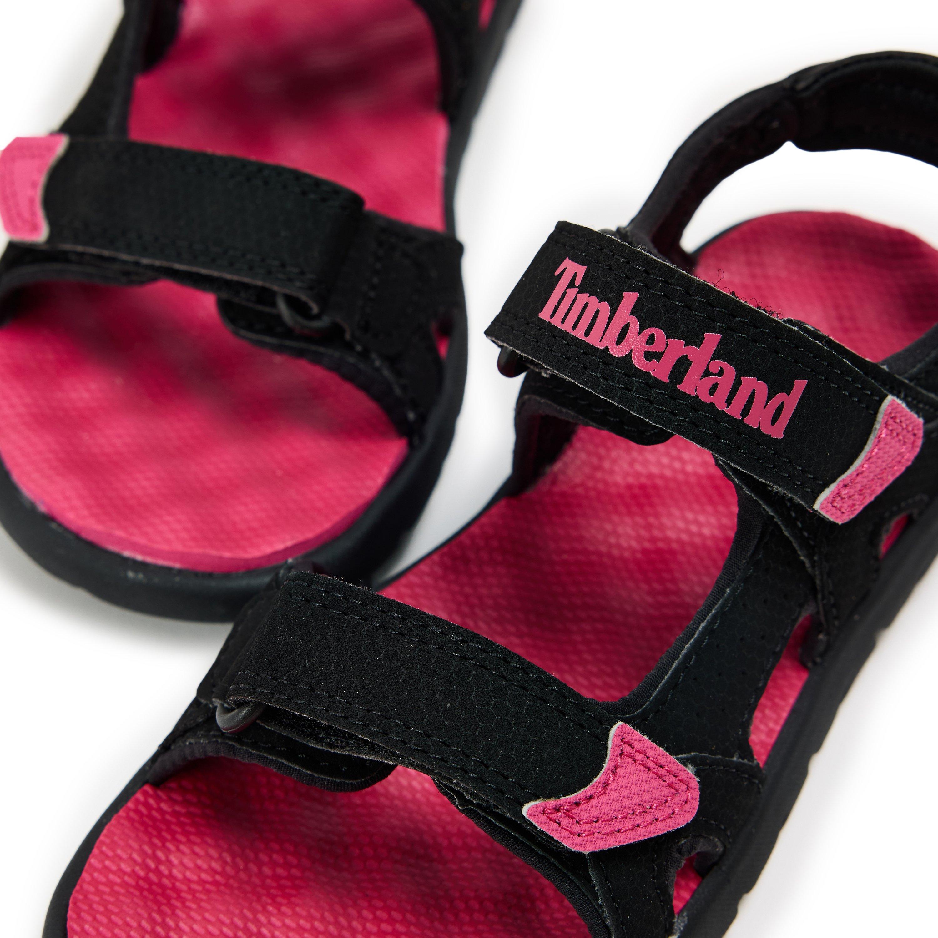 Blk/Bright Pink - Timberland - Timberland Perkins Row Backstrap Sandal Black - 3