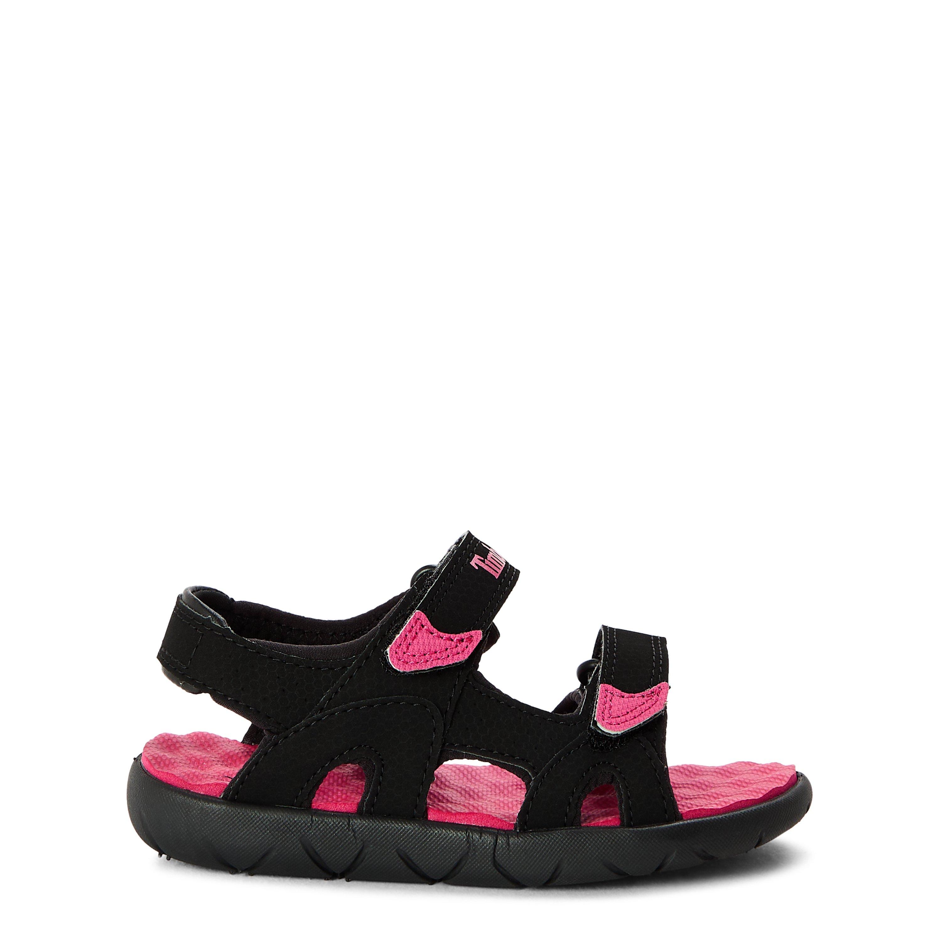 Timberland  Infant Kids' Backstrap Flat Sandals - Blk/Bright Pink - C5 (22)