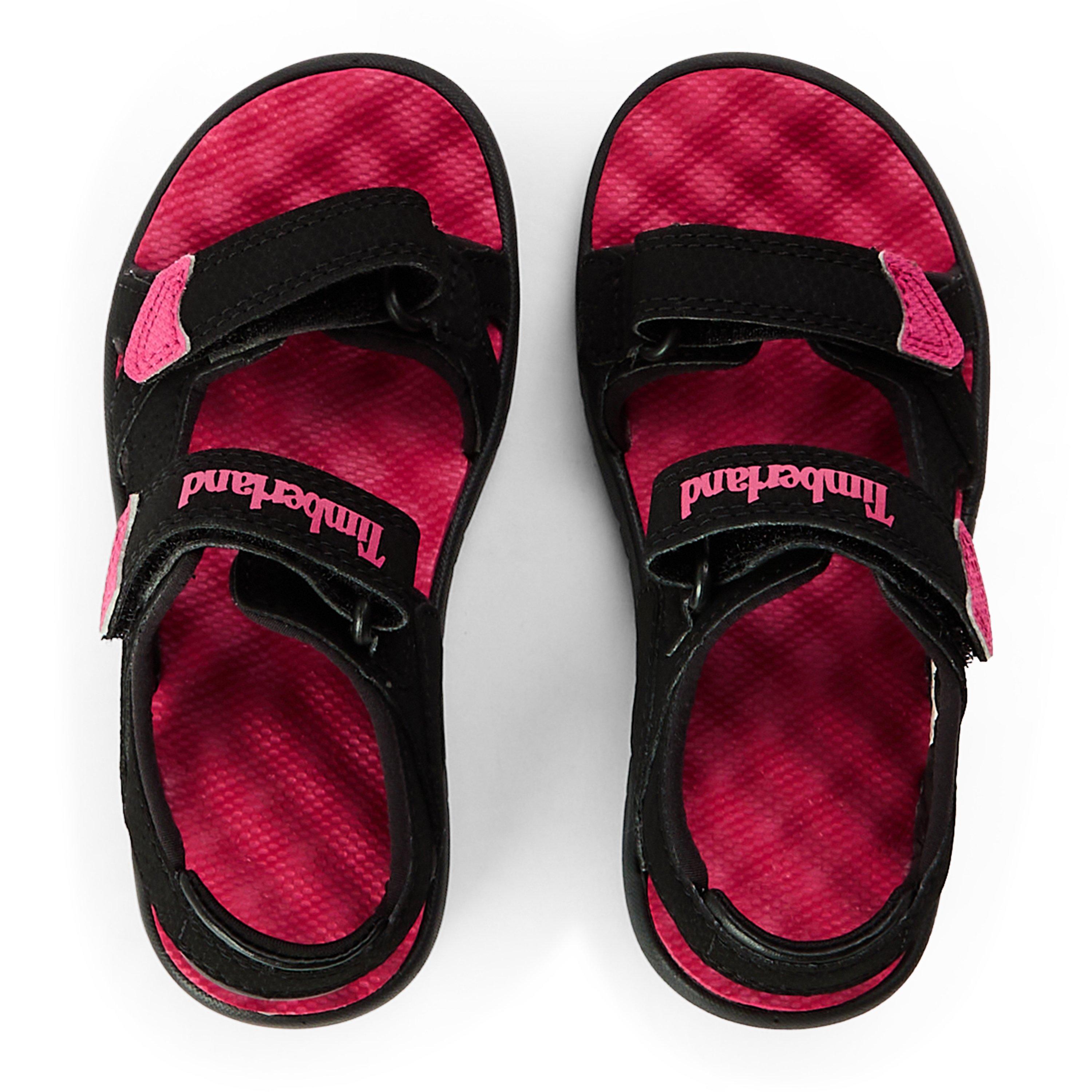 Blk/Bright Pink - Timberland - Timberland Perkins Row Backstrap Sandal Black - 3