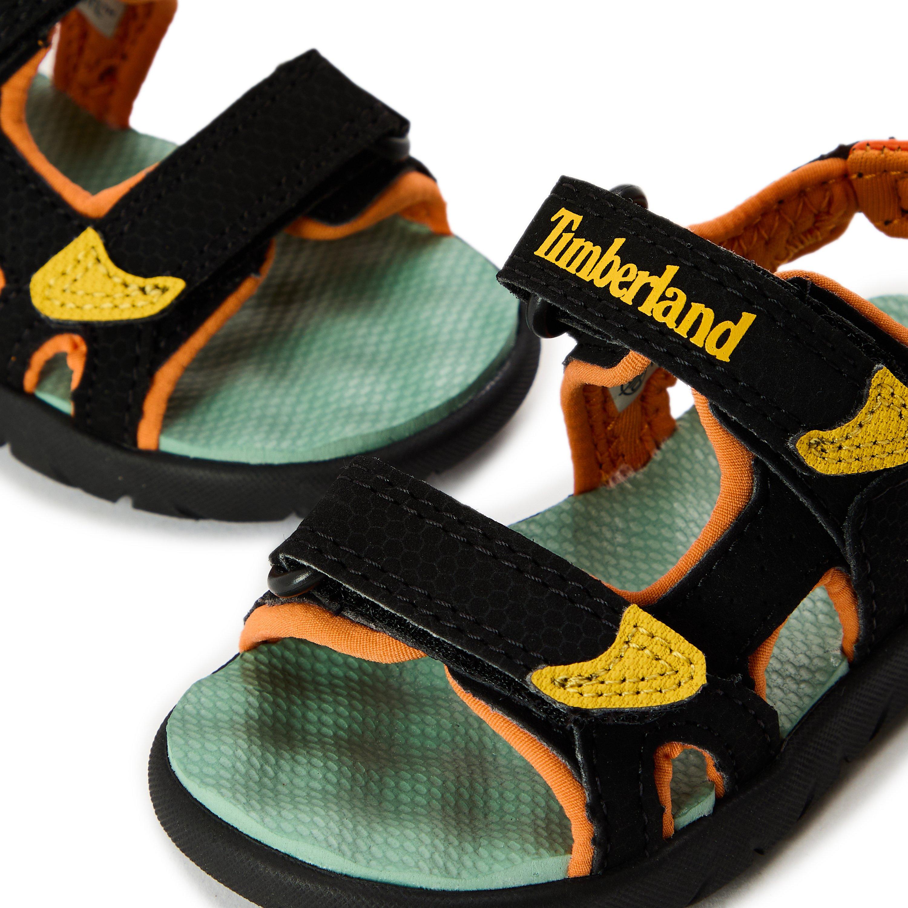 Black/Yellow - Timberland - Unisex Kids' Backstrap Flat Sandals - 3