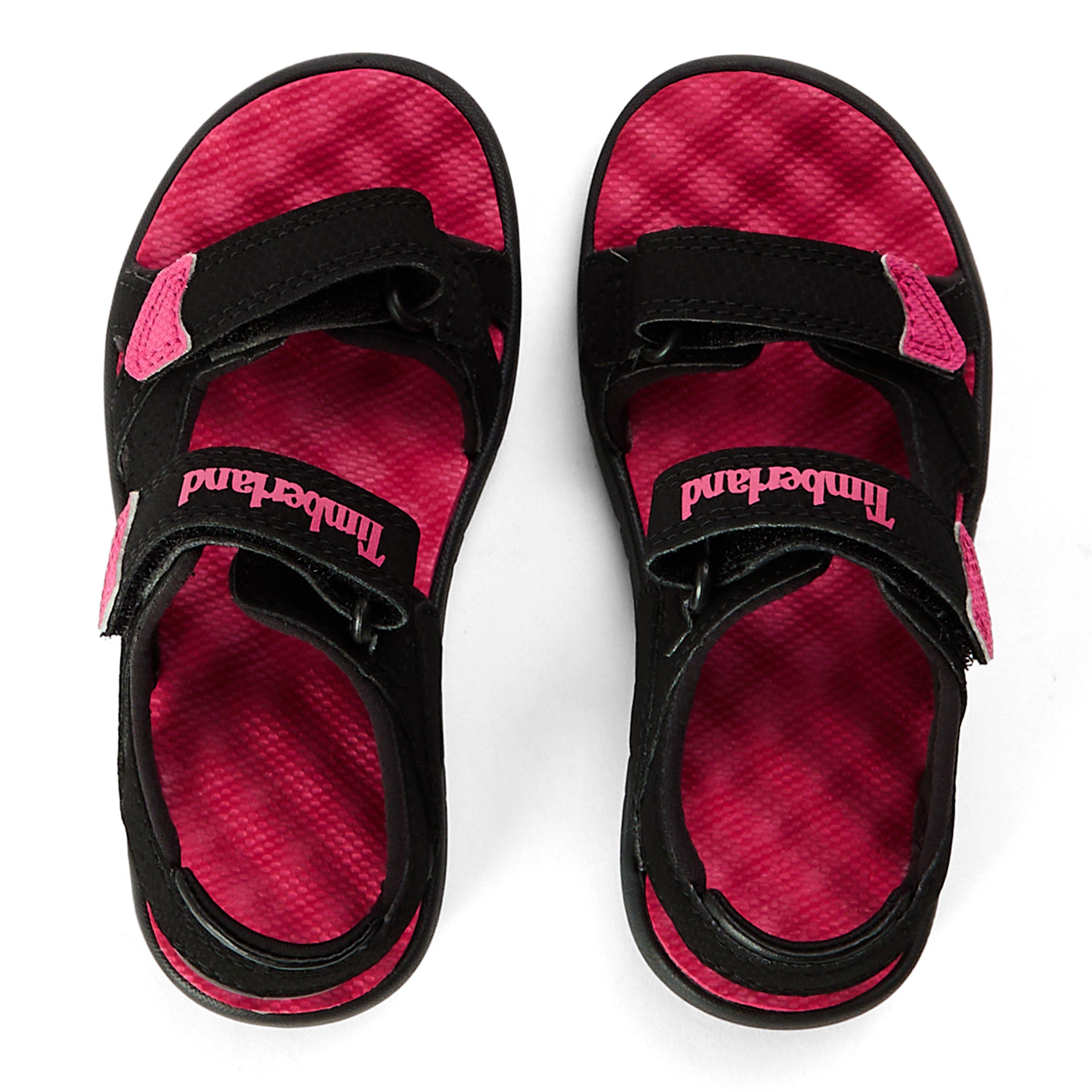 Blk/Bright Pink - Timberland - Timberland Perkins Row Backstrap Sandal Black - 3