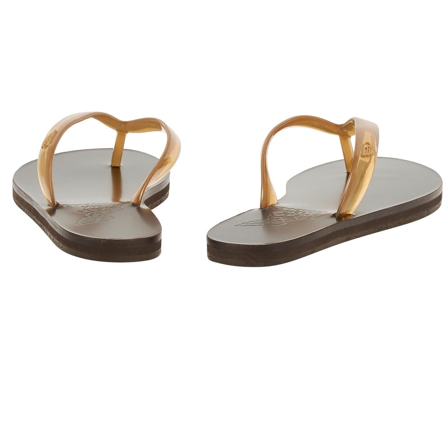 Clear Caramel - Ancient Greek Sandals - Women's Saionara Jelly Flip Flops - 2