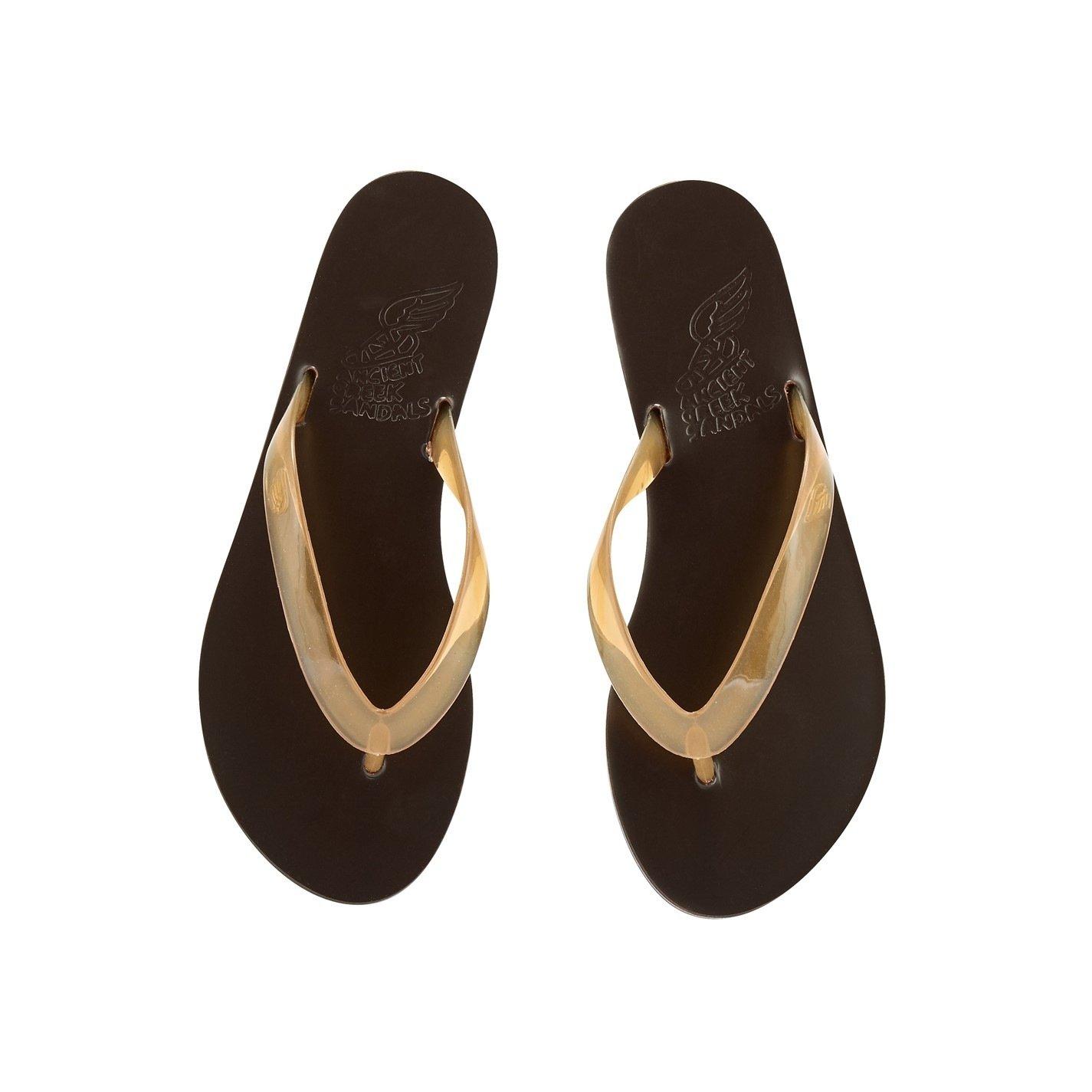 Clear Caramel - Ancient Greek Sandals - Women's Saionara Jelly Flip Flops - 3
