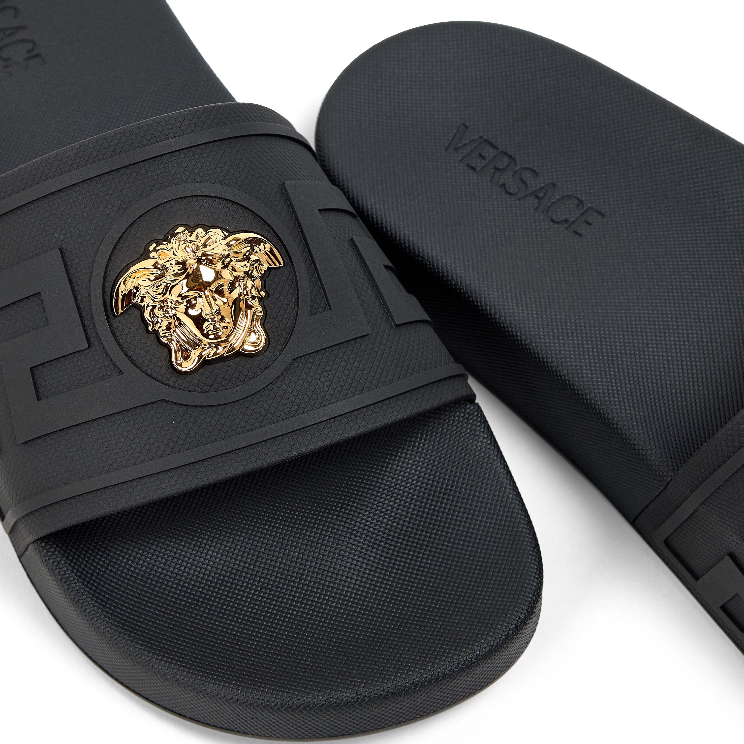 Black/Gold - Versace - Versace Medusa Slide Sn63 - 3