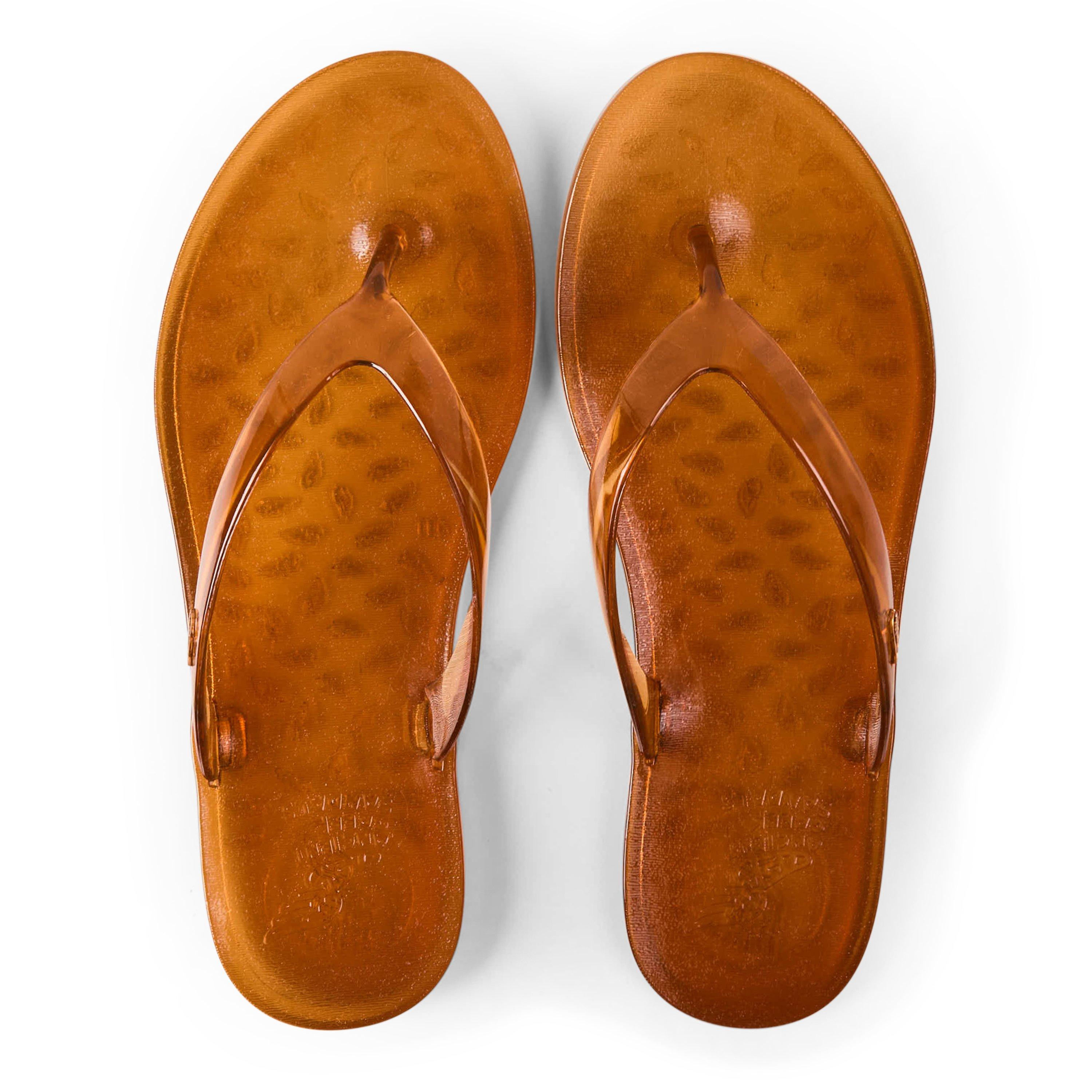 Caramel - Ancient Greek Sandals - Women's Jelly Flip Flops - 5