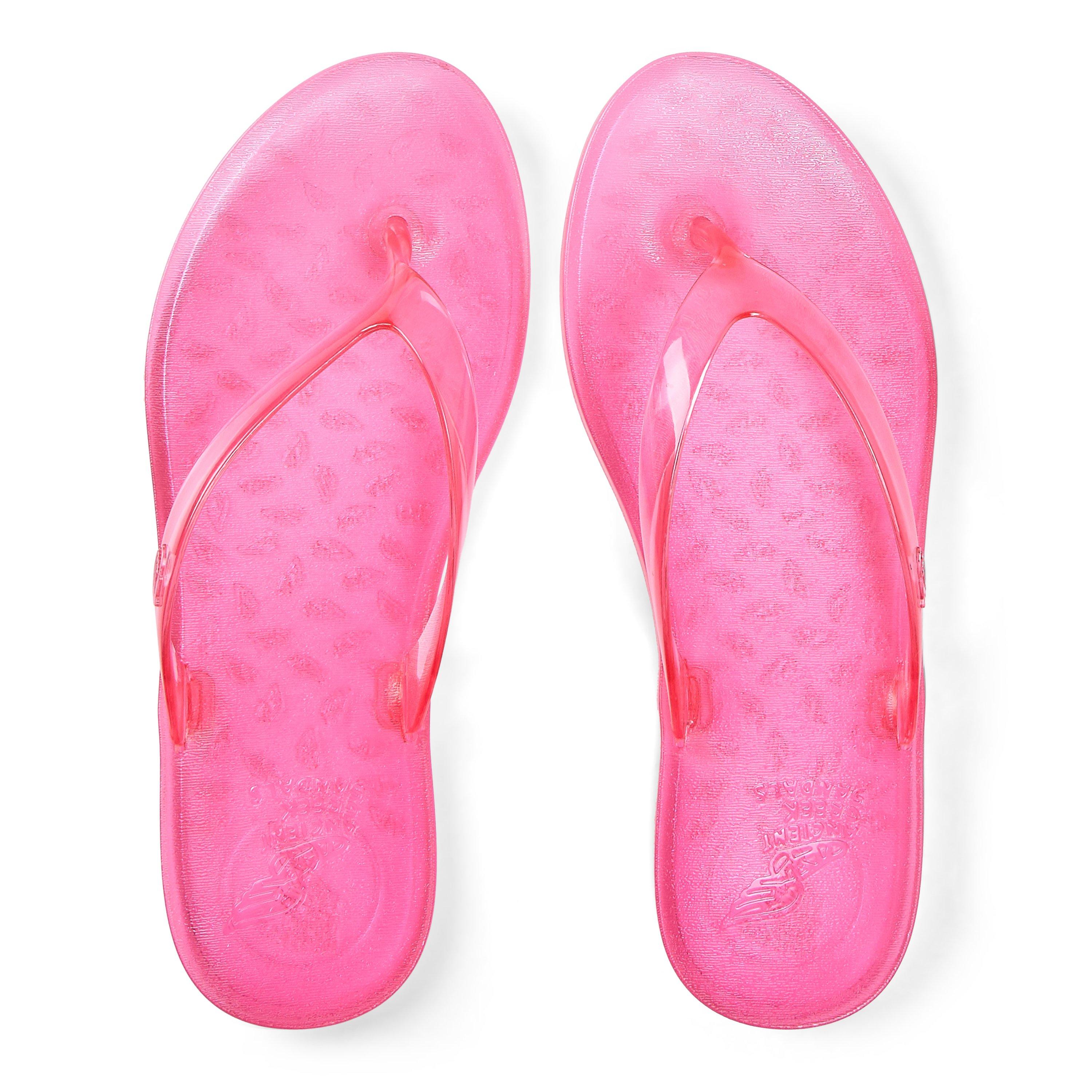 Pink - Ancient Greek Sandals - Women's Jelly Flip Flops - 4