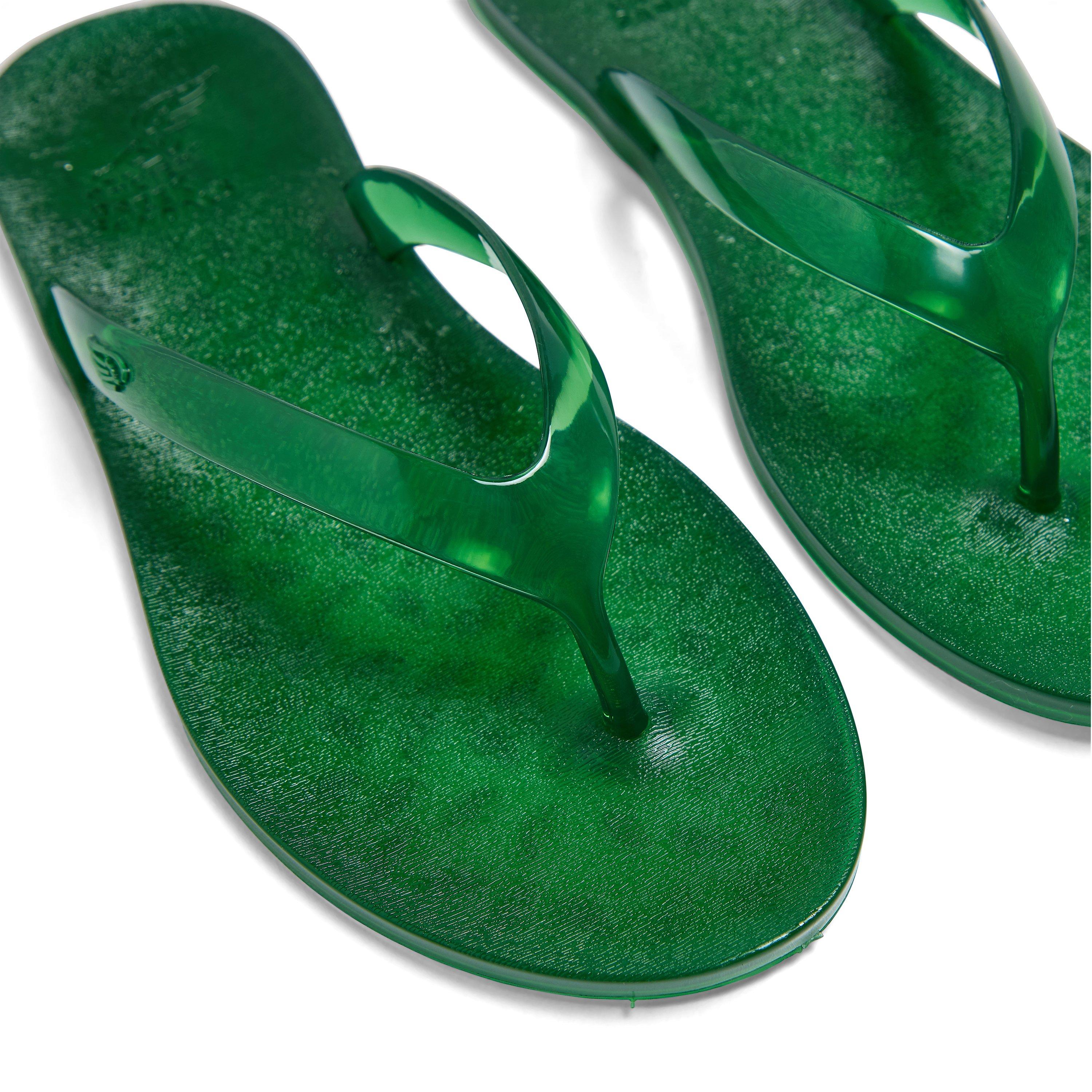 Green - Ancient Greek Sandals - Women's Jelly Flip Flops - 3
