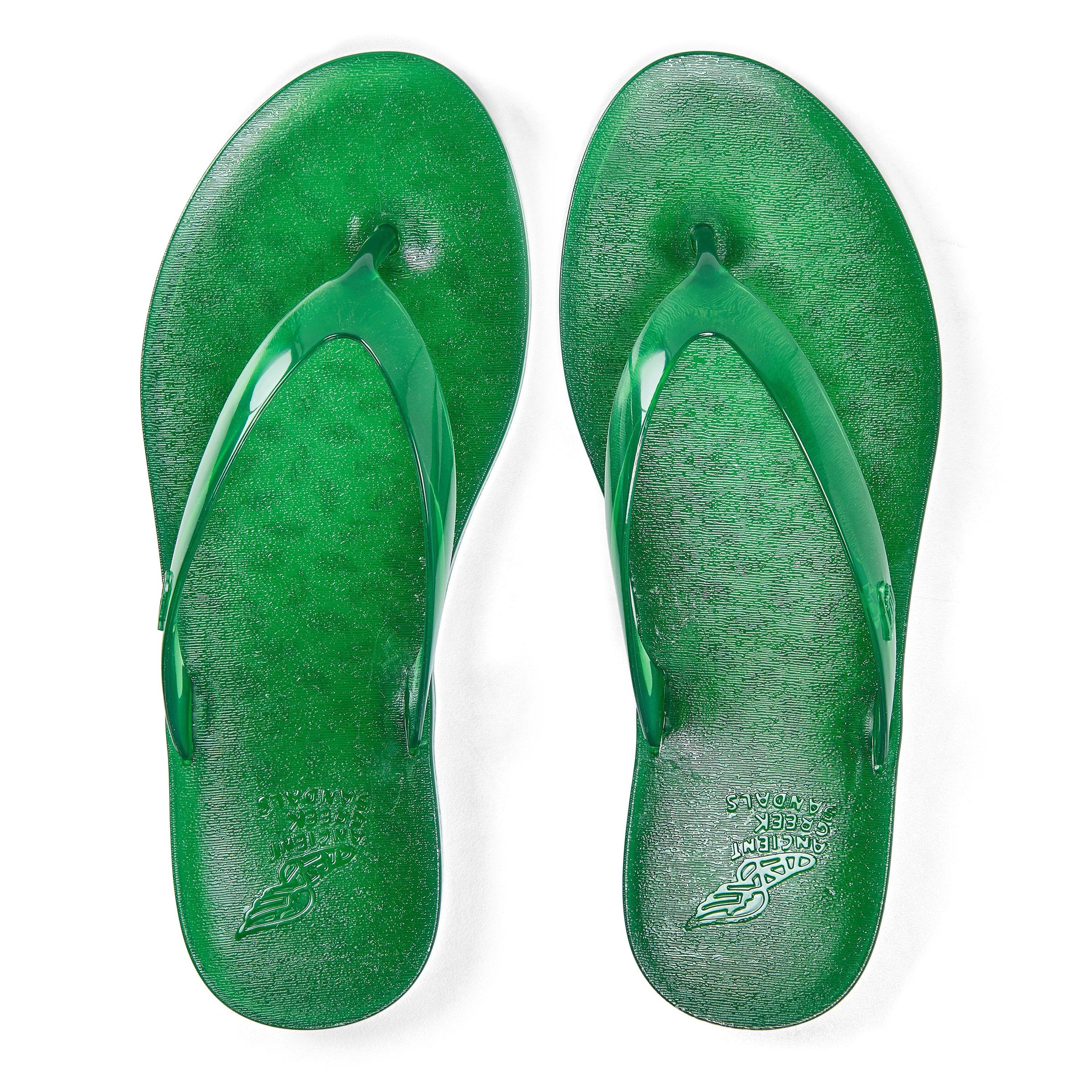 Green - Ancient Greek Sandals - Women's Jelly Flip Flops - 4