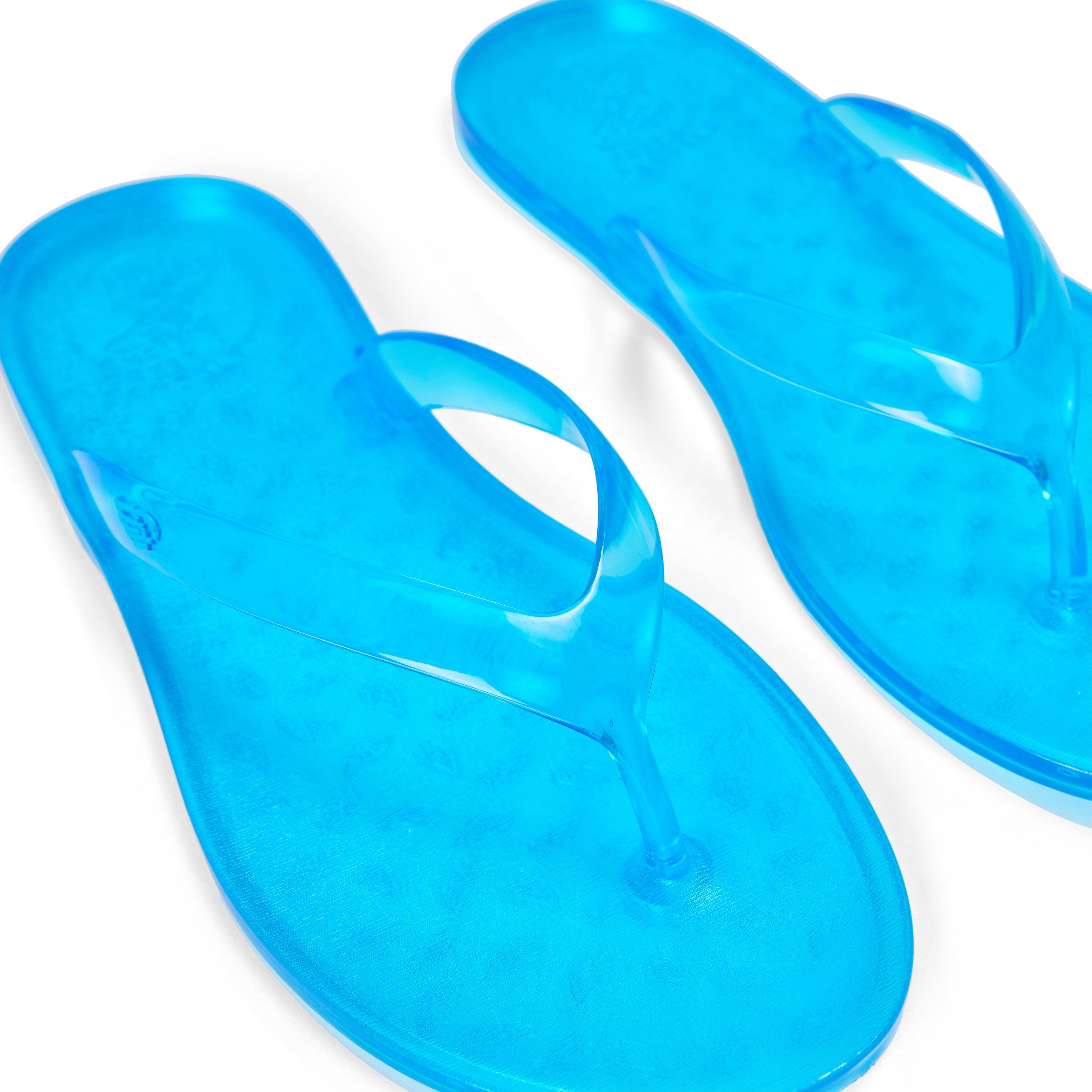 Blue - Ancient Greek Sandals - Women's Jelly Flip Flops - 3