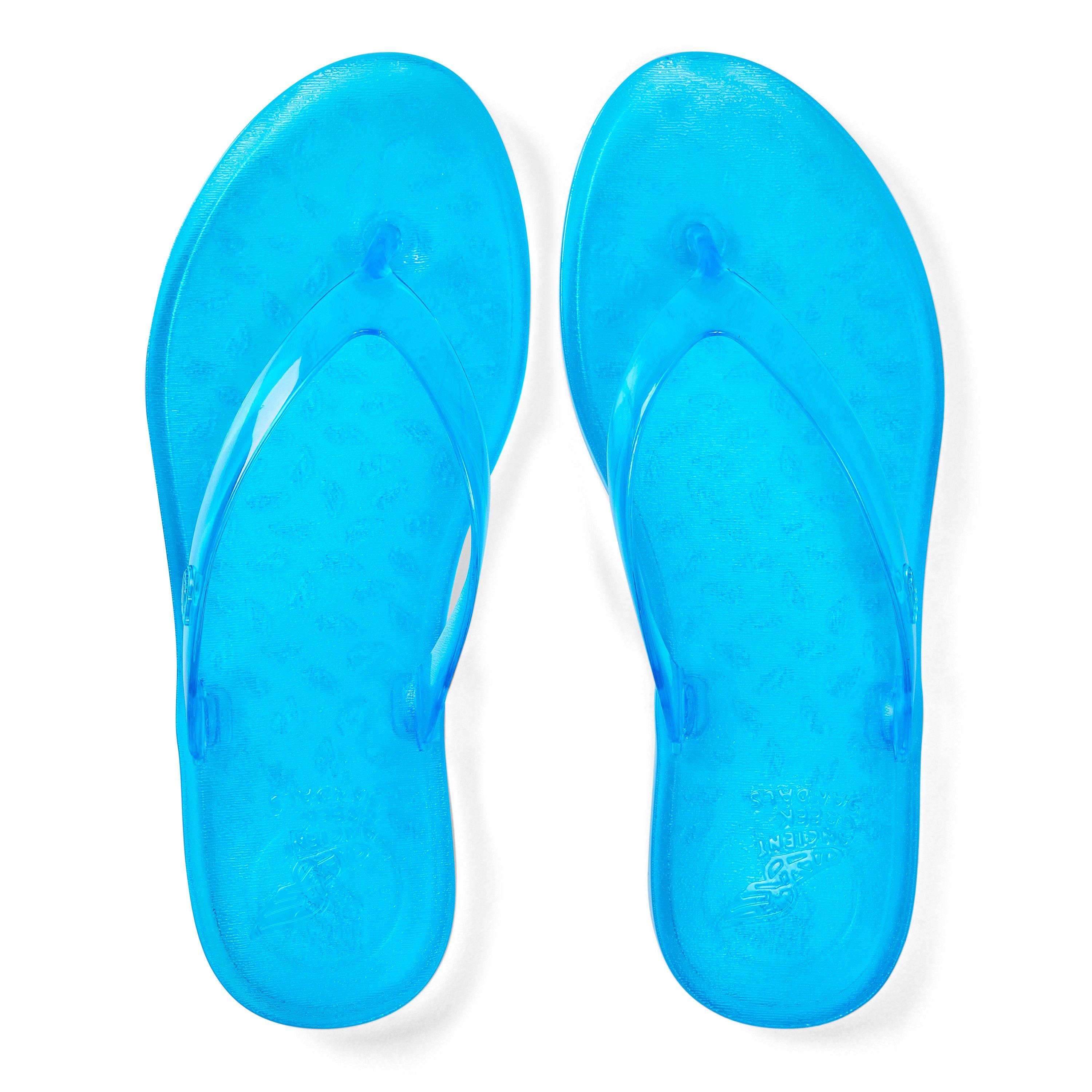 Blue - Ancient Greek Sandals - Women's Jelly Flip Flops - 4