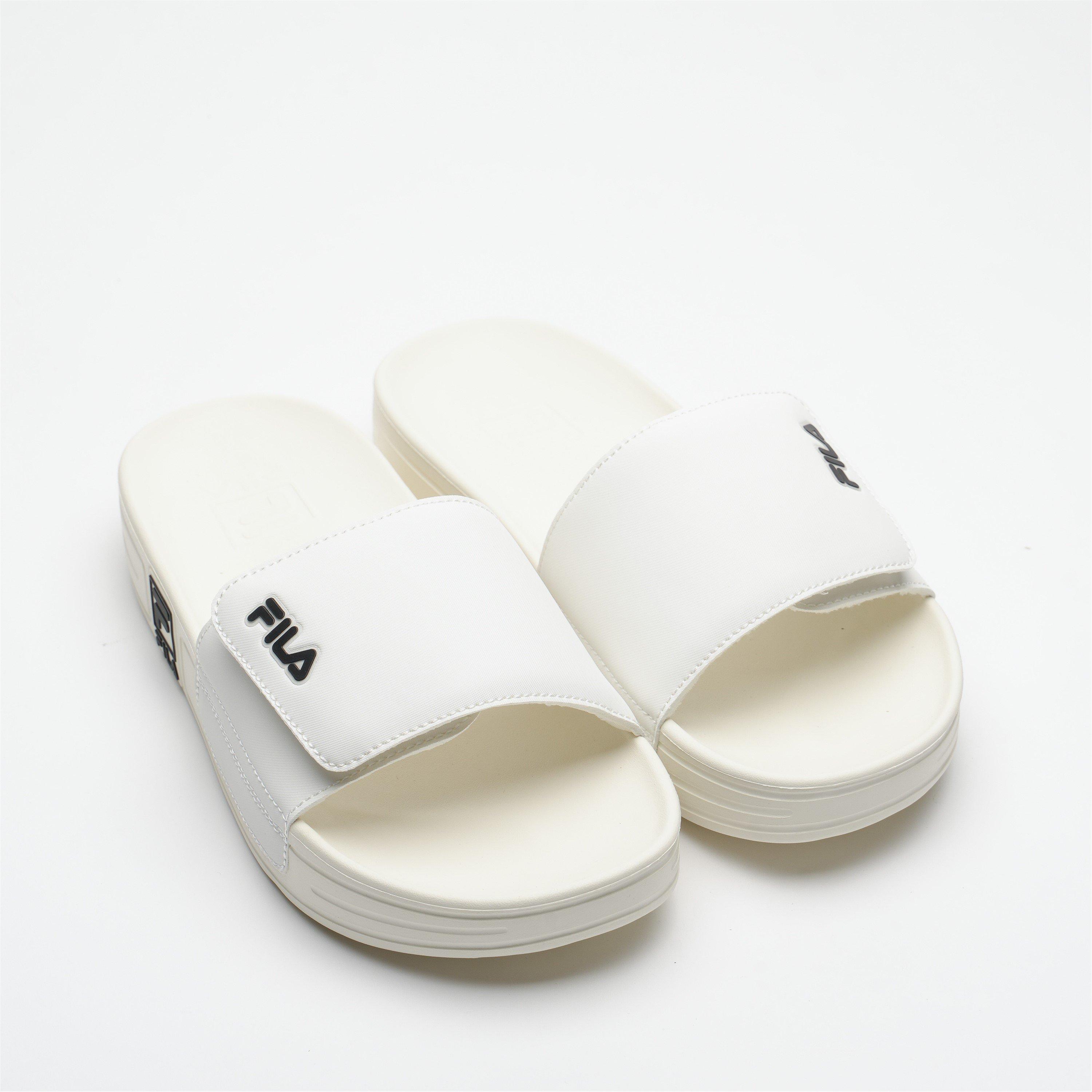 WHT/WHT/WHT - Fila - FT Velcro v2 Unisex Pool Sliders - 3