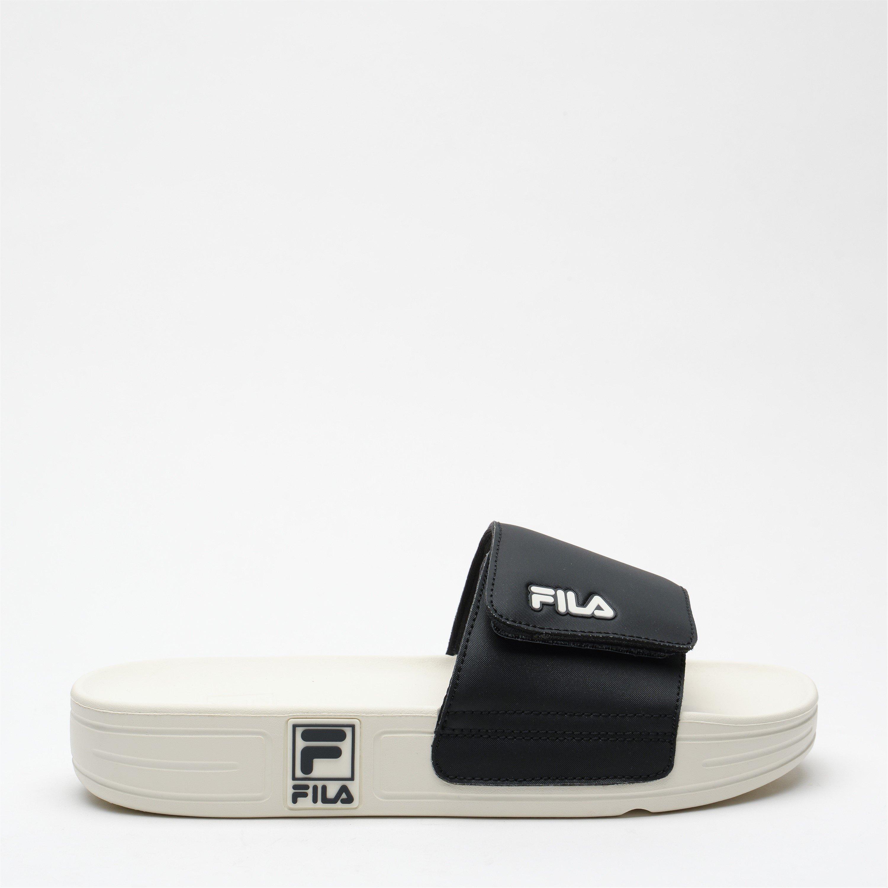 WHT/BLK/WHT - Fila - Unisex Adults FT VELCRO v2 Pool Sliders - 2
