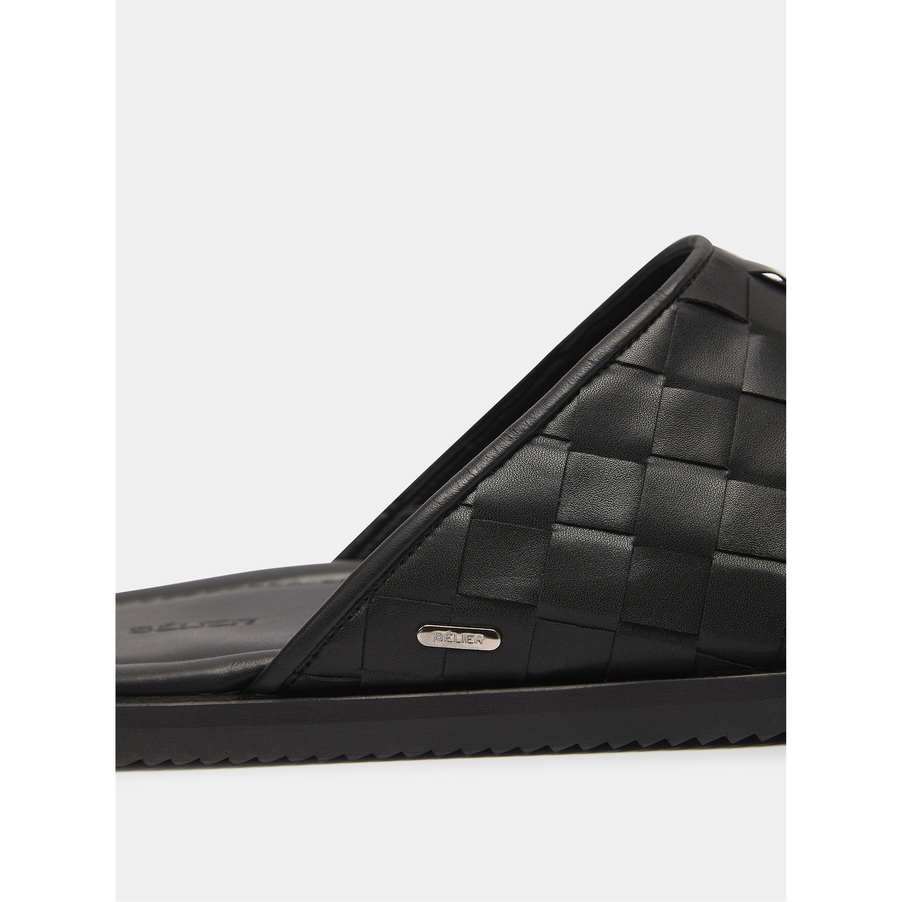 Black - BELIER - Men's Riviera Slider Sandals - 4