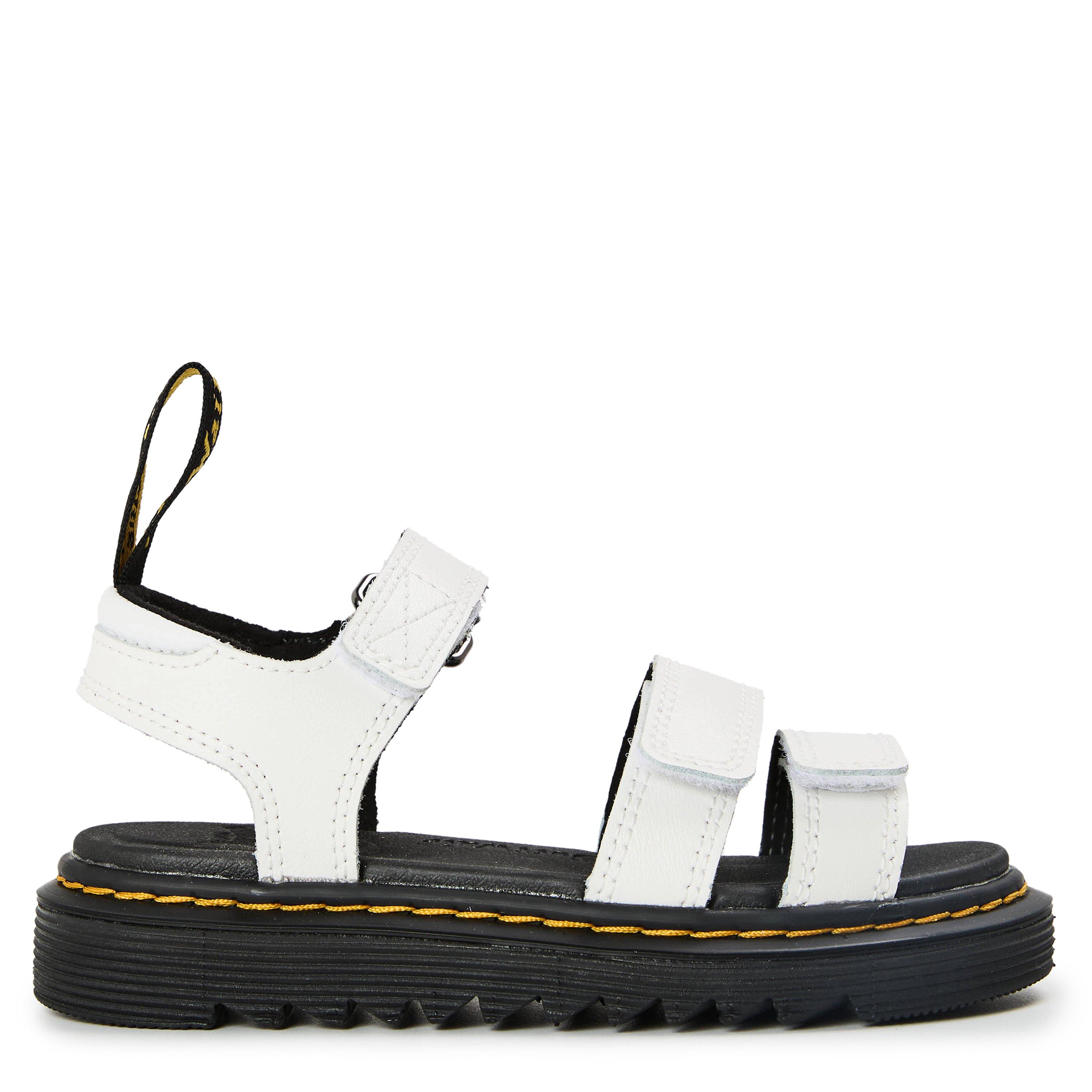 White - Dr Martens - Kids' Klaire Platform Flat Sandals - 1