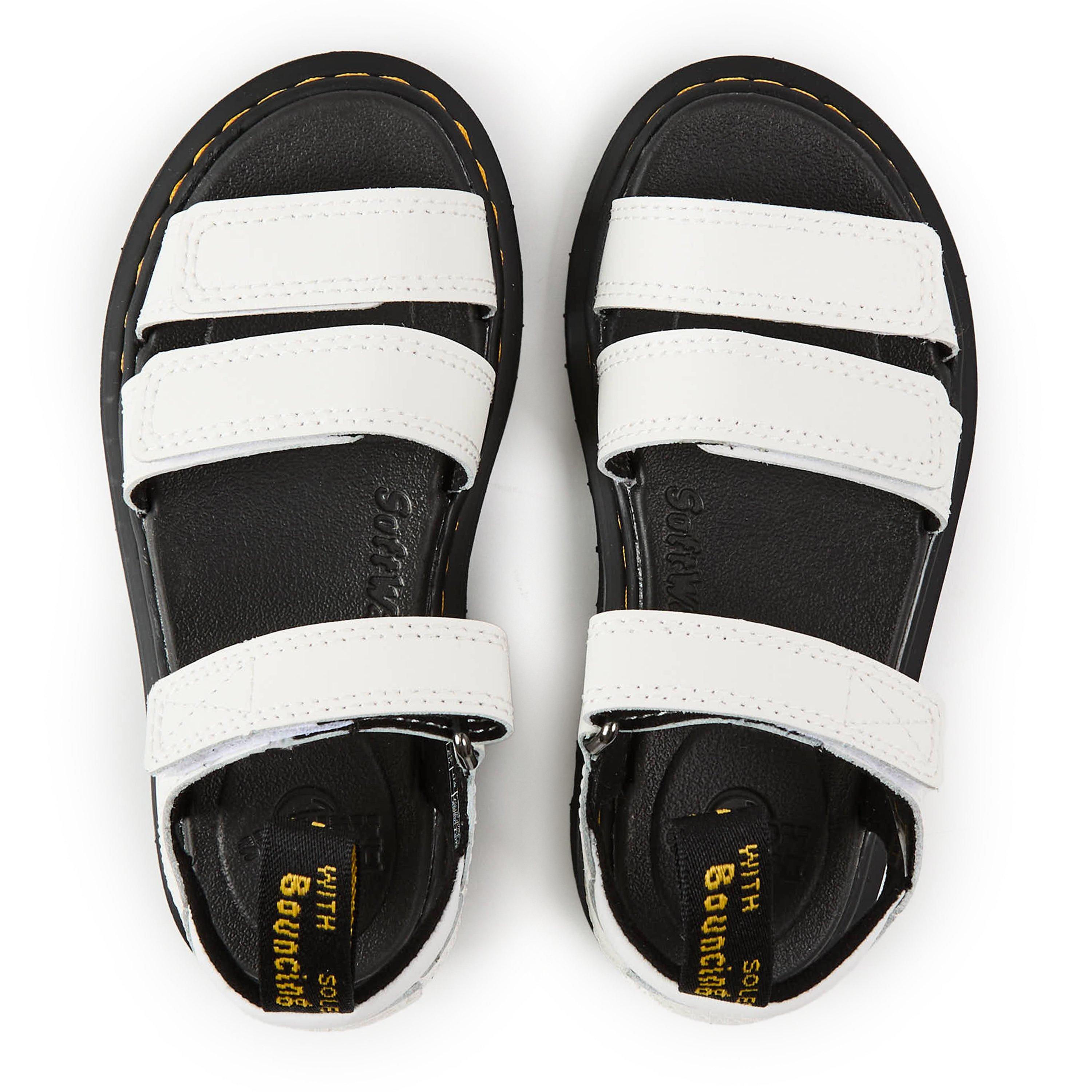 White - Dr Martens - Kids' Klaire Platform Flat Sandals - 4