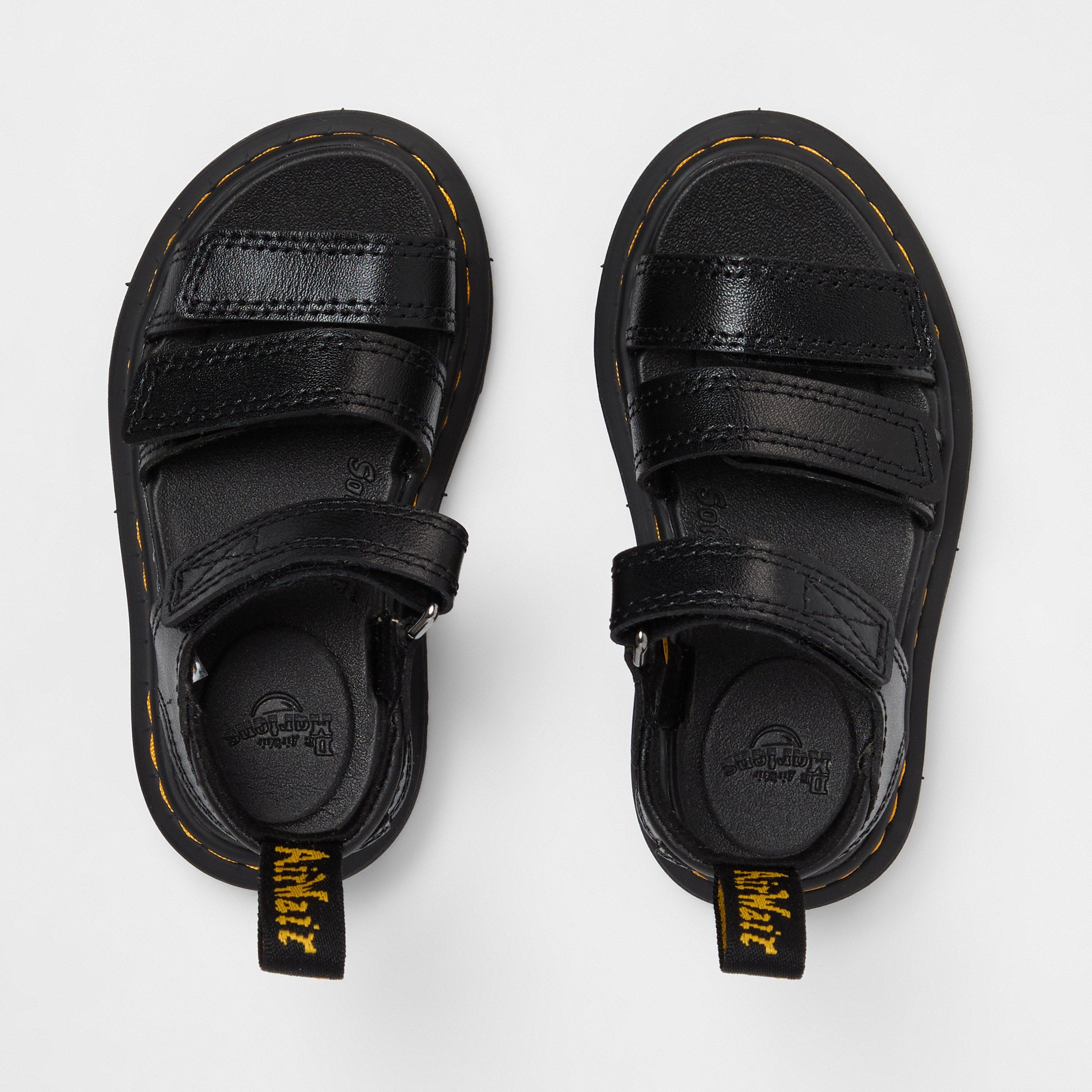 Black - Dr Martens - Unisex Kids' Klaire Infant Flat Sandals - 4