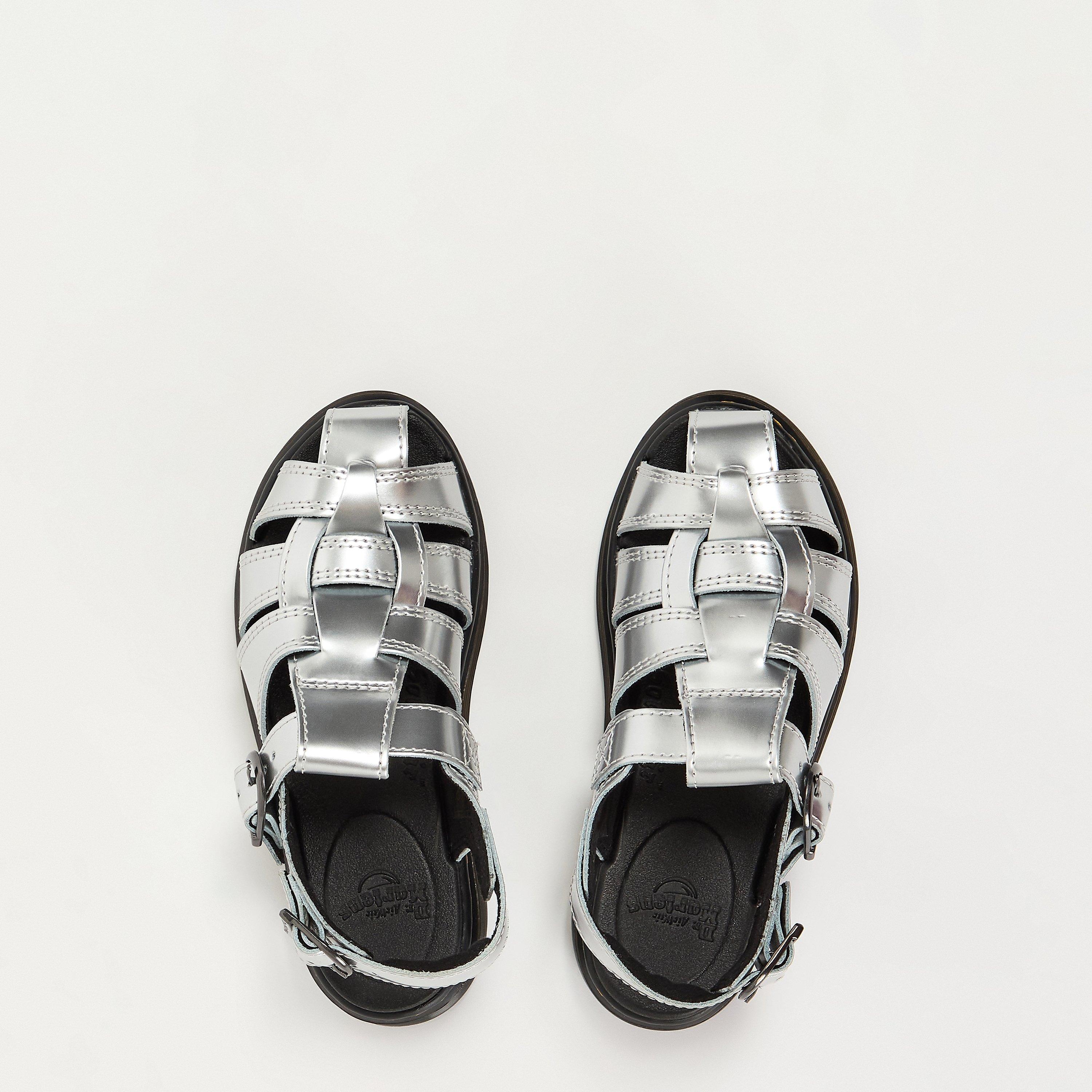 Silver Lazer - Dr Martens - Kids' Flat Sandals - 4