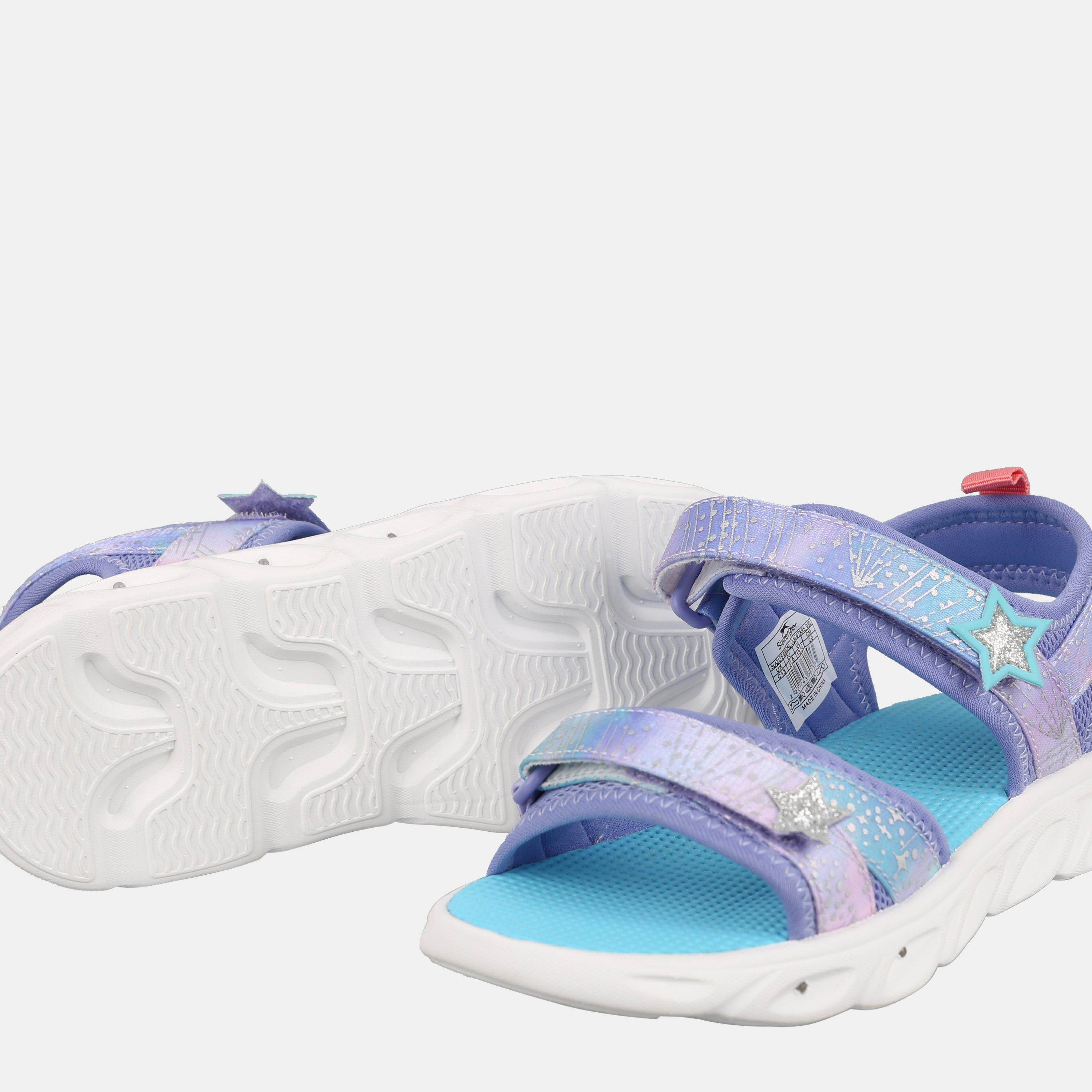 Lilac Stars - Slazenger - Light Up Sole Sandals Juniors - 3
