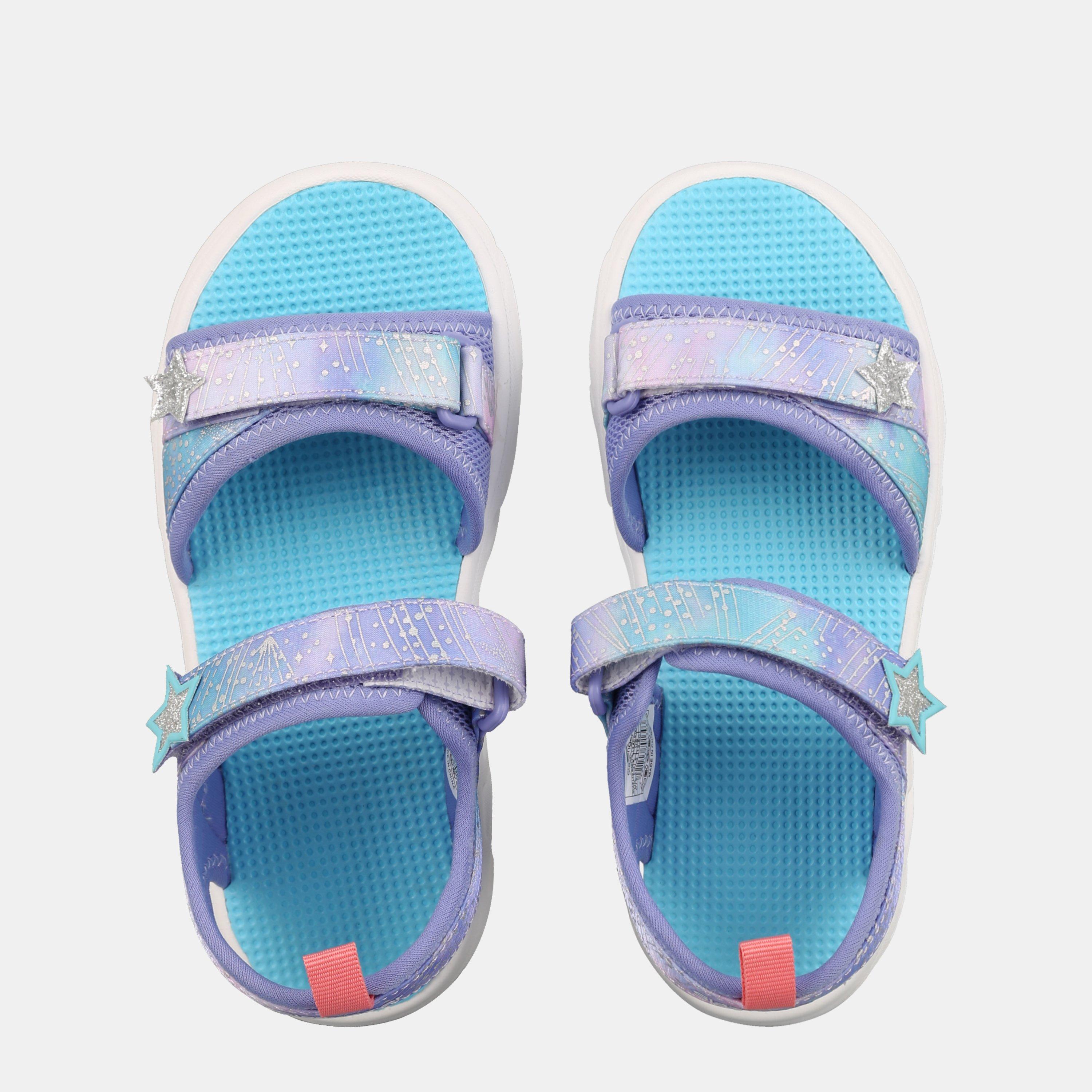 Lilac Stars - Slazenger - Light Up Sole Sandals Juniors - 4