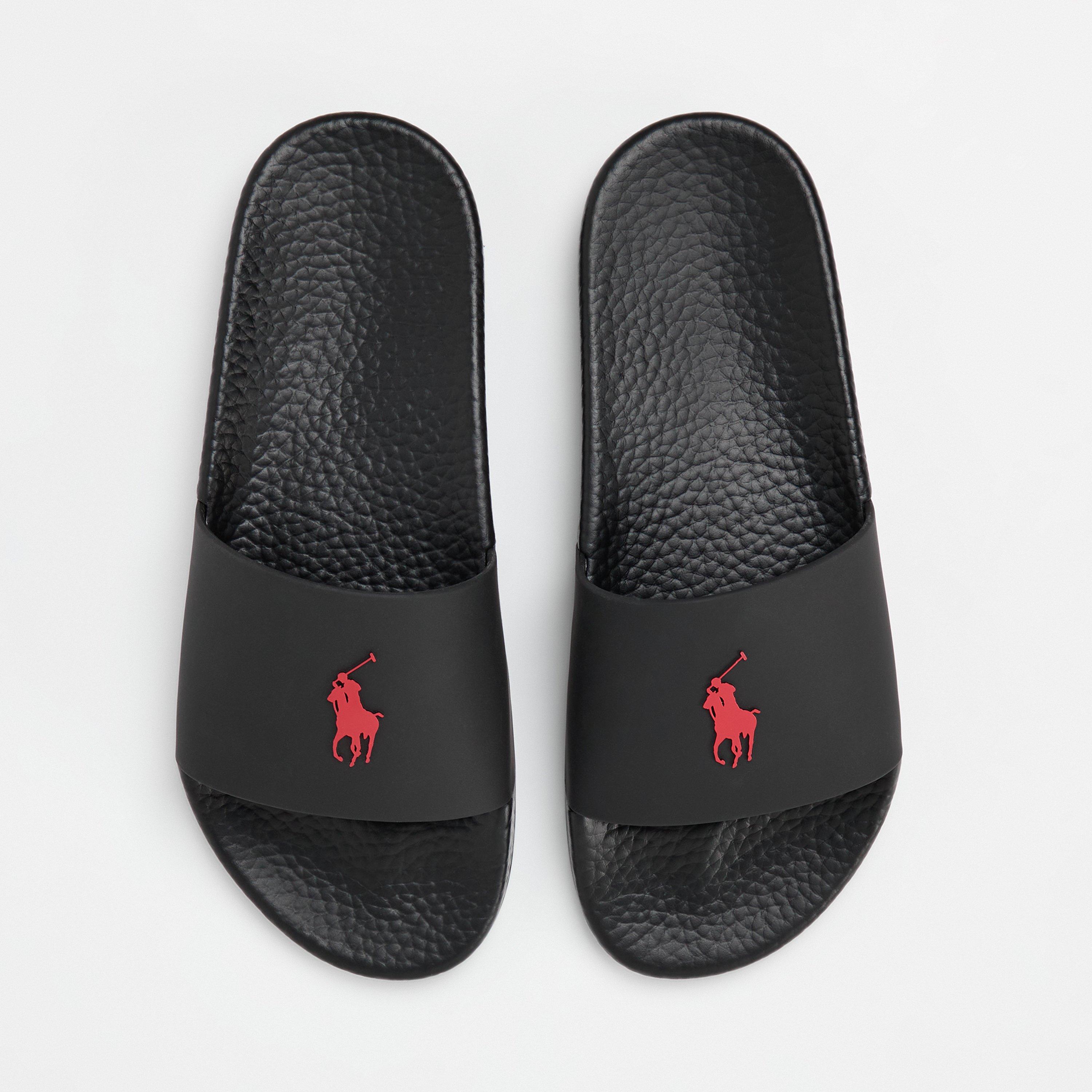 Black/Red - Polo Ralph Lauren - Men's Pool Slides - 5