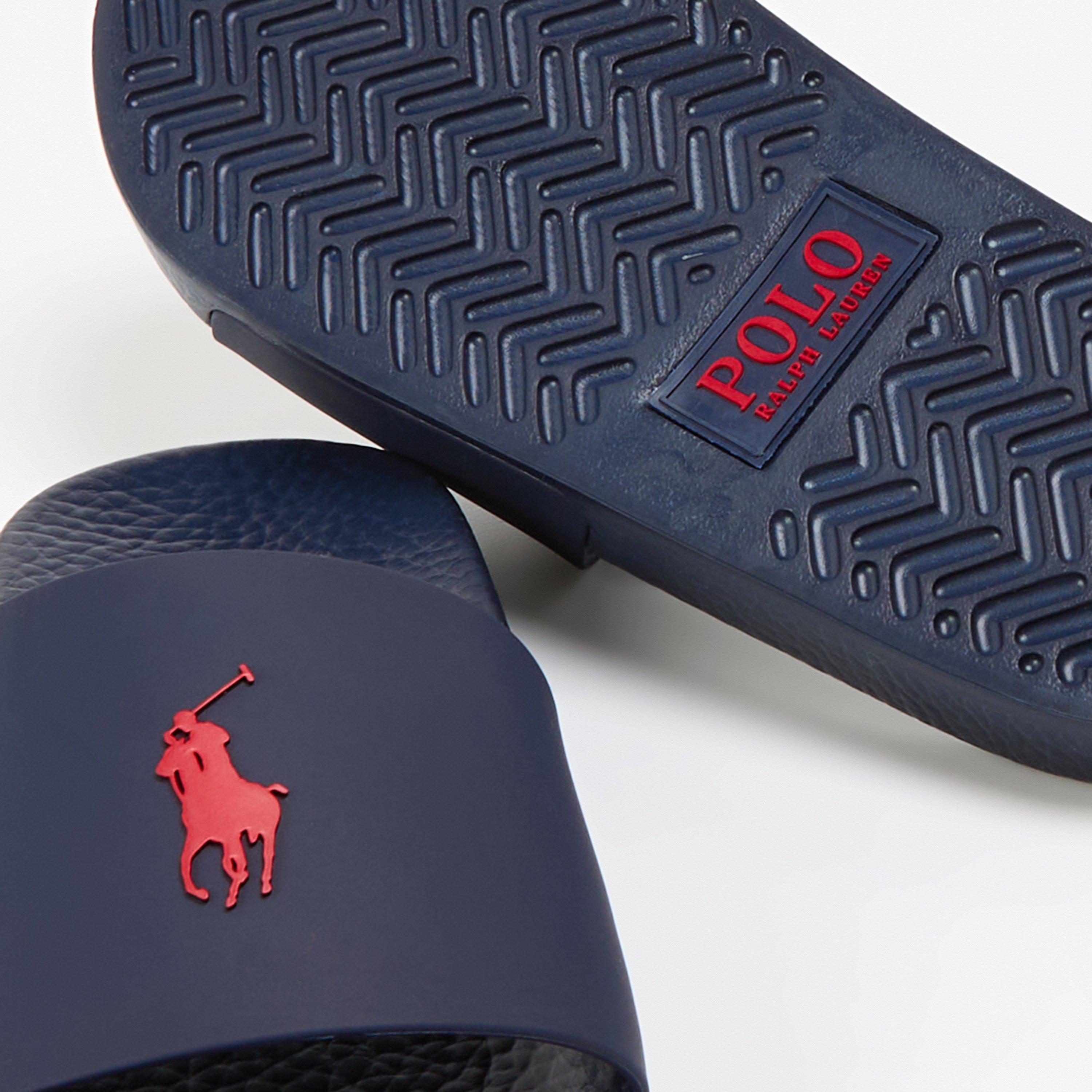 Navy/Red - Polo Ralph Lauren - Men's Pool Slides - 4