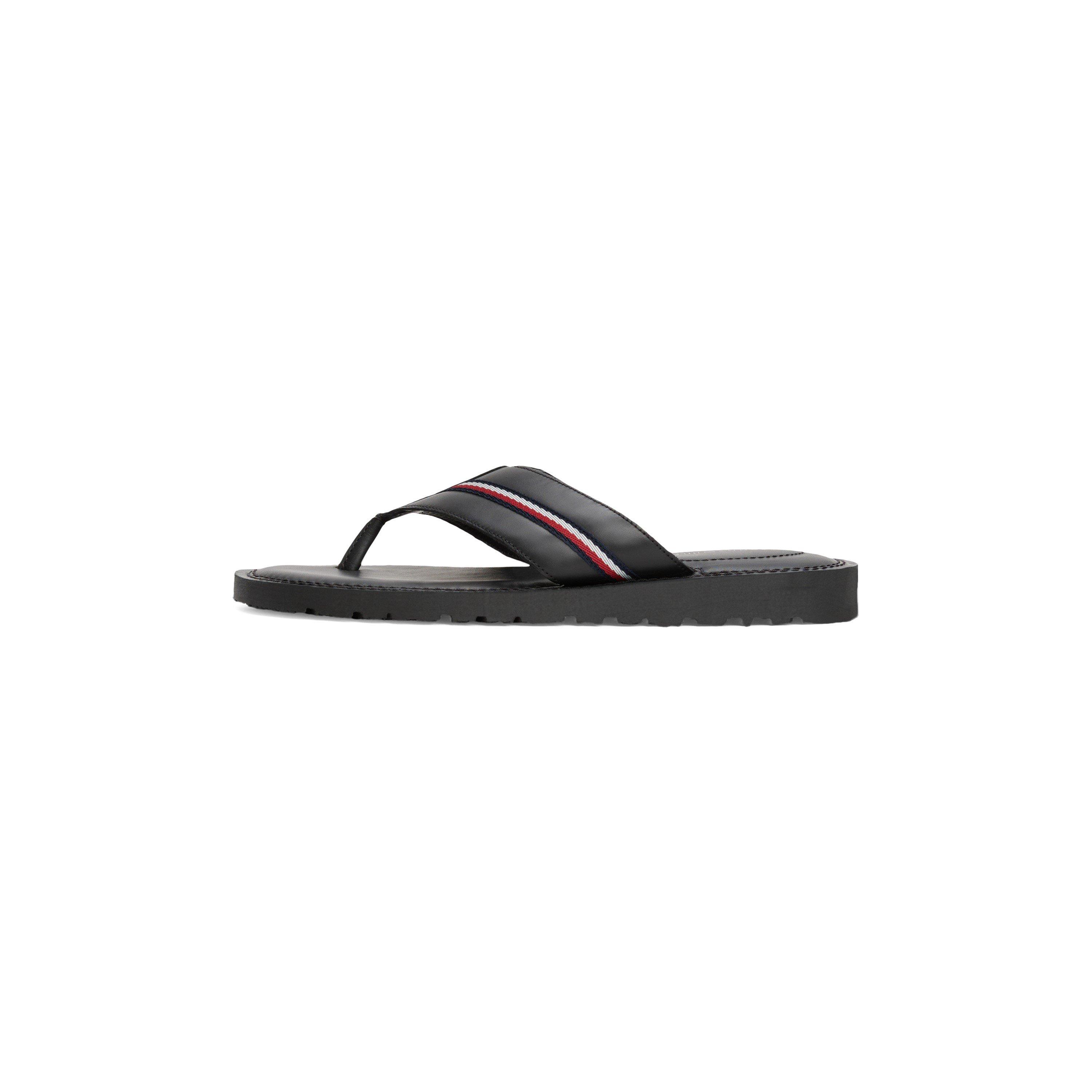Post LthrSandl - Tommy Hilfiger - Men's Core Toe Post Flat Sandals - 2
